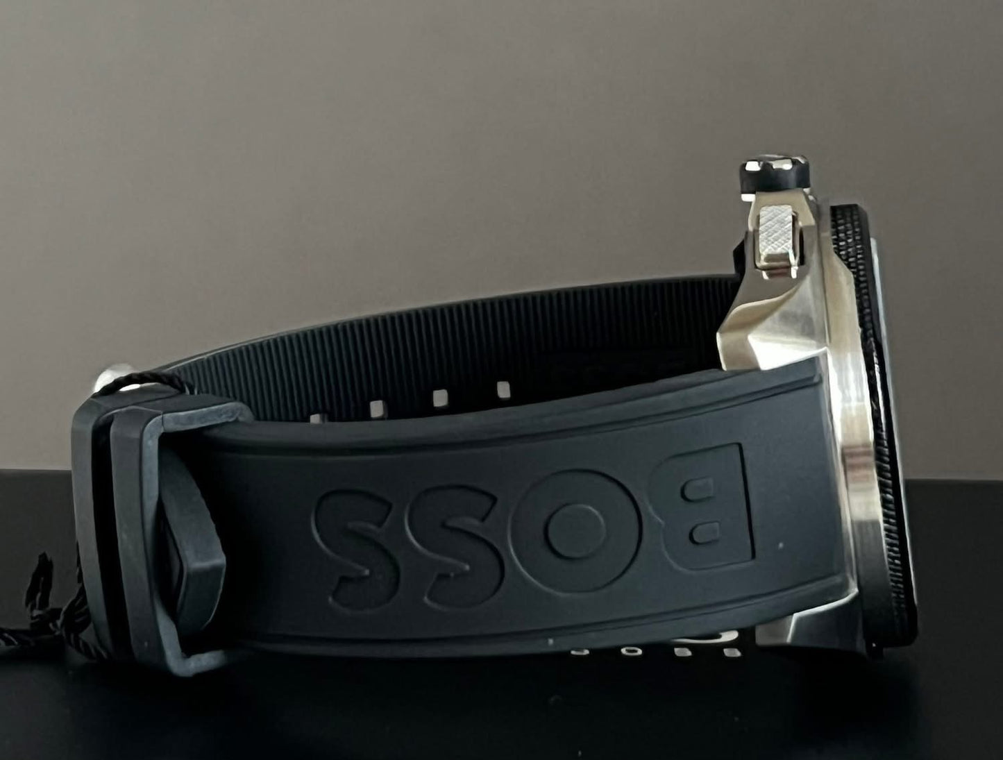 Hugo Boss Men’s Volane Black Silicone Chronograph Watch