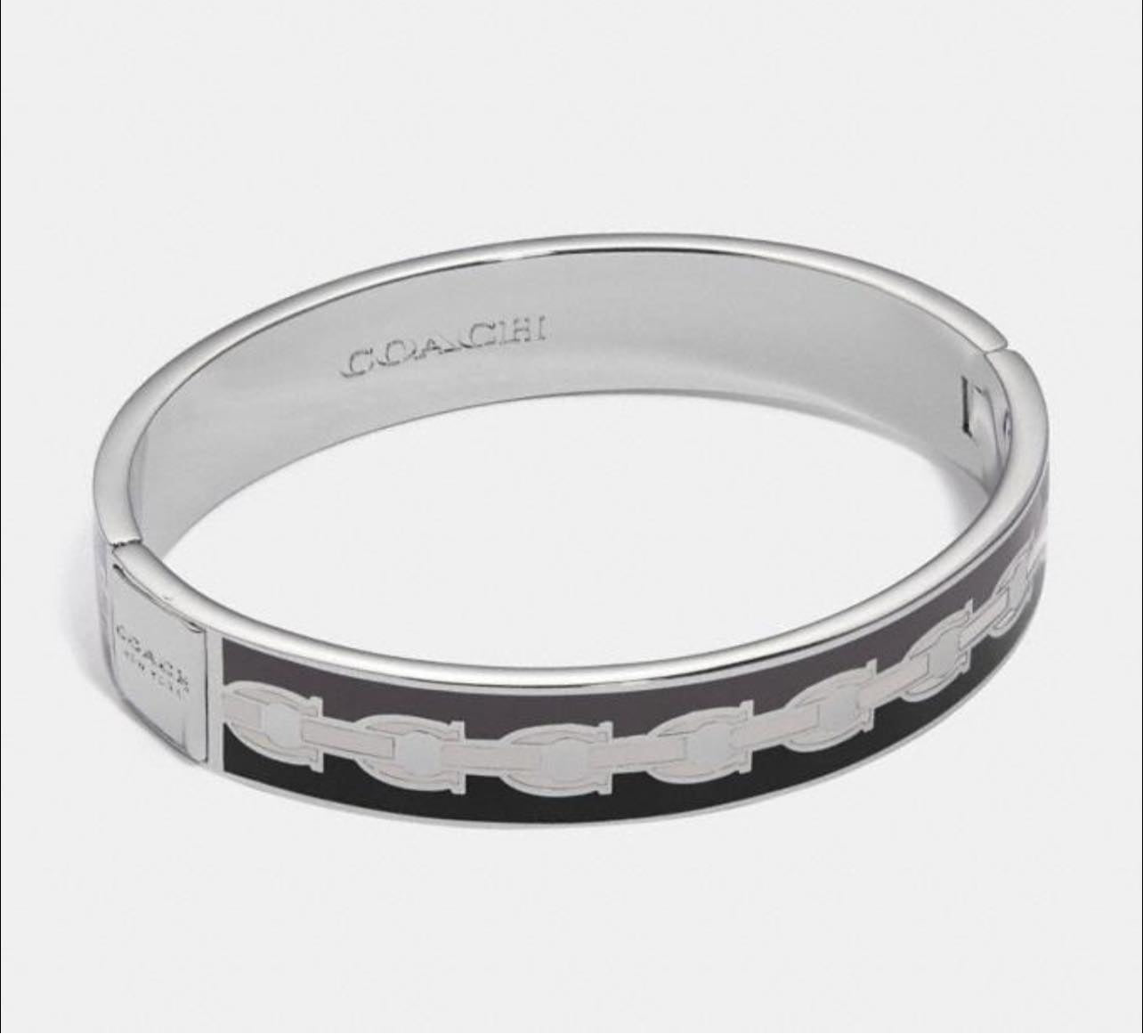 Coach Signature Chain Hinged Bangle