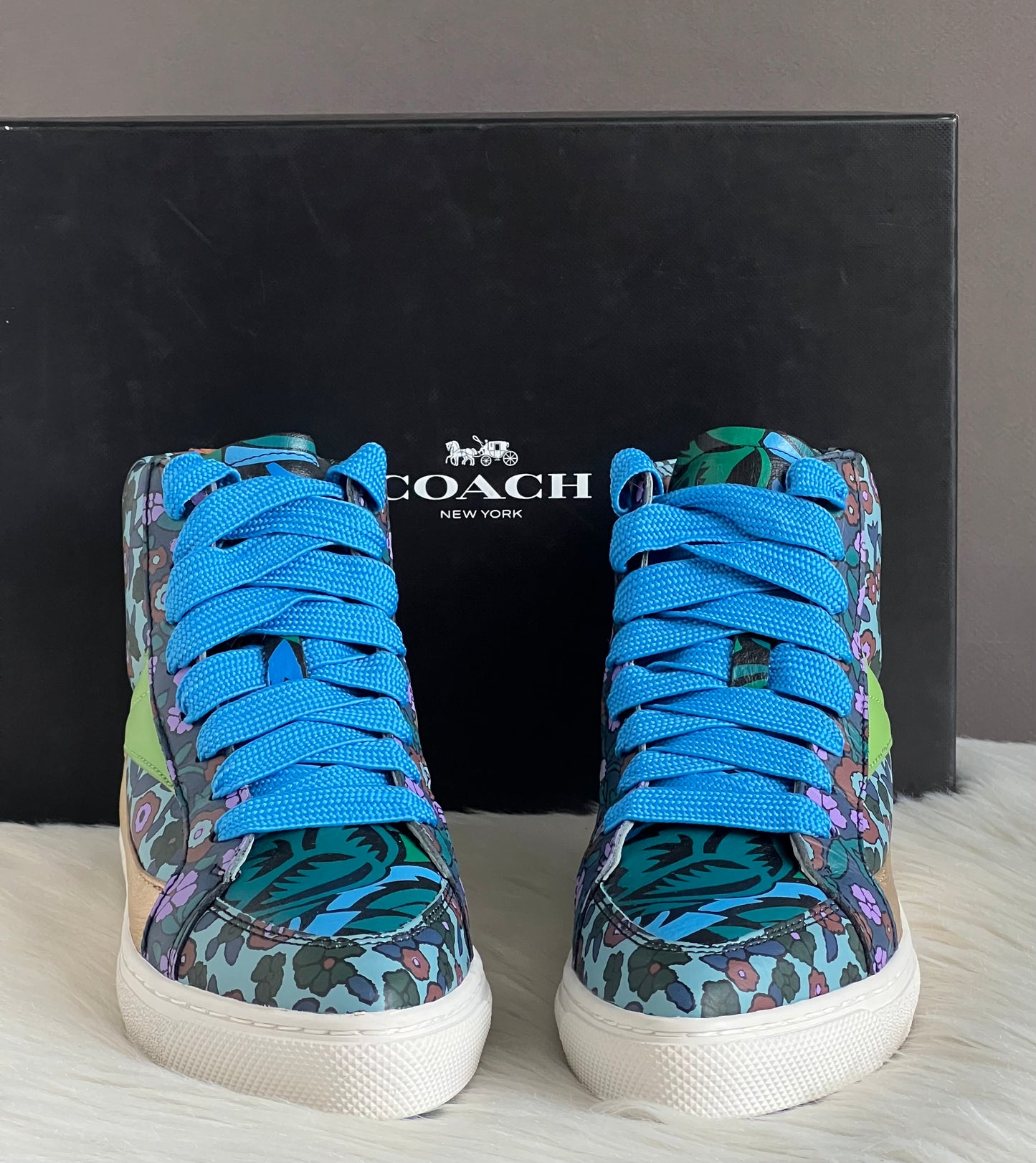 Coach C203 Pointy Toe High Top Sneaker