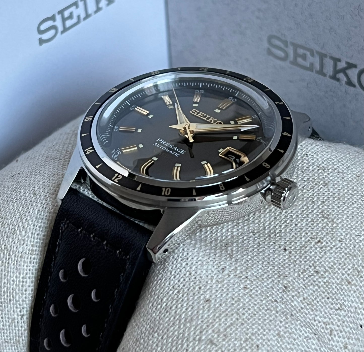 Seiko Men’s Presage GMT Automatic Watch