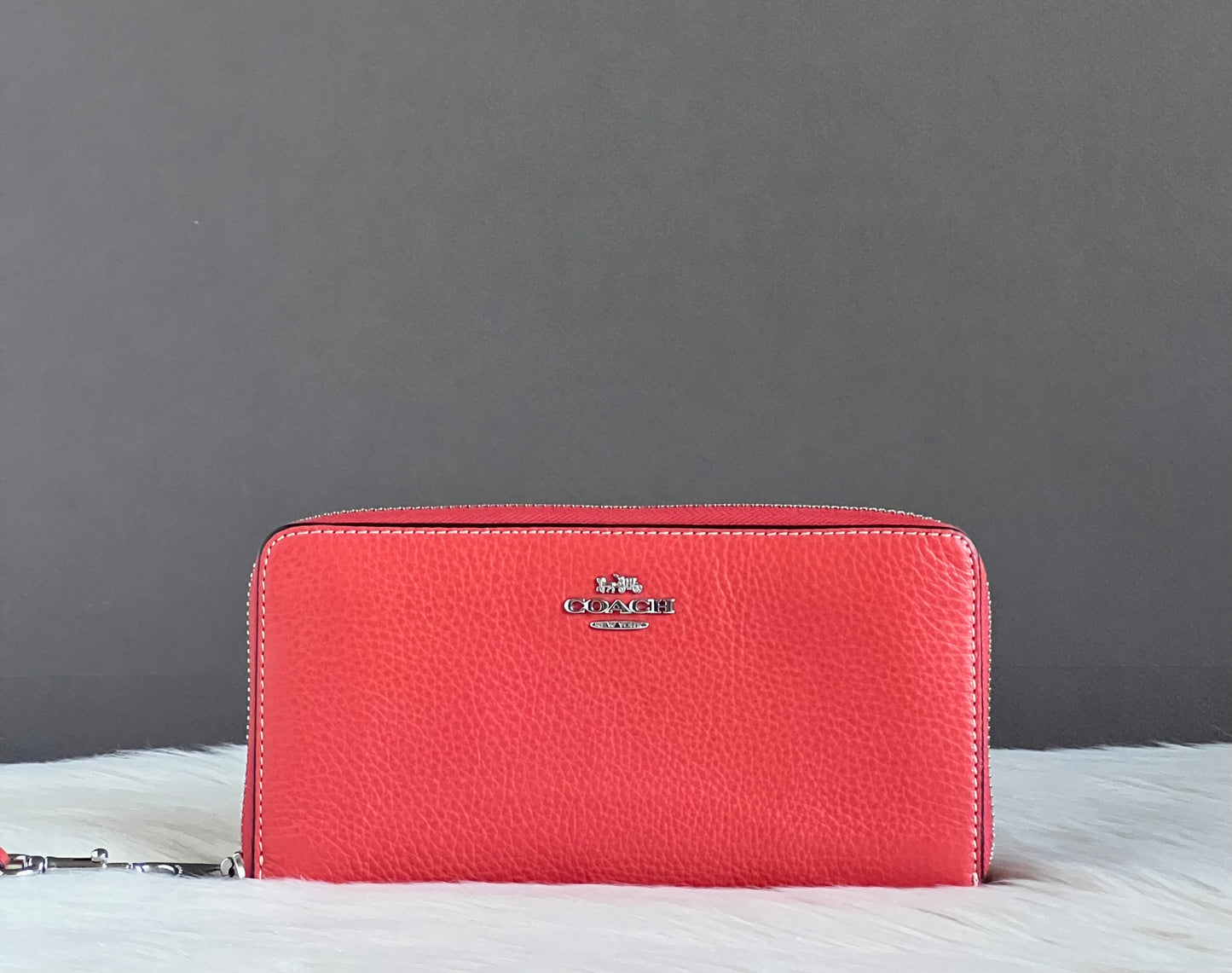 Coach Long Zip Around Wallet In Signature Canvas