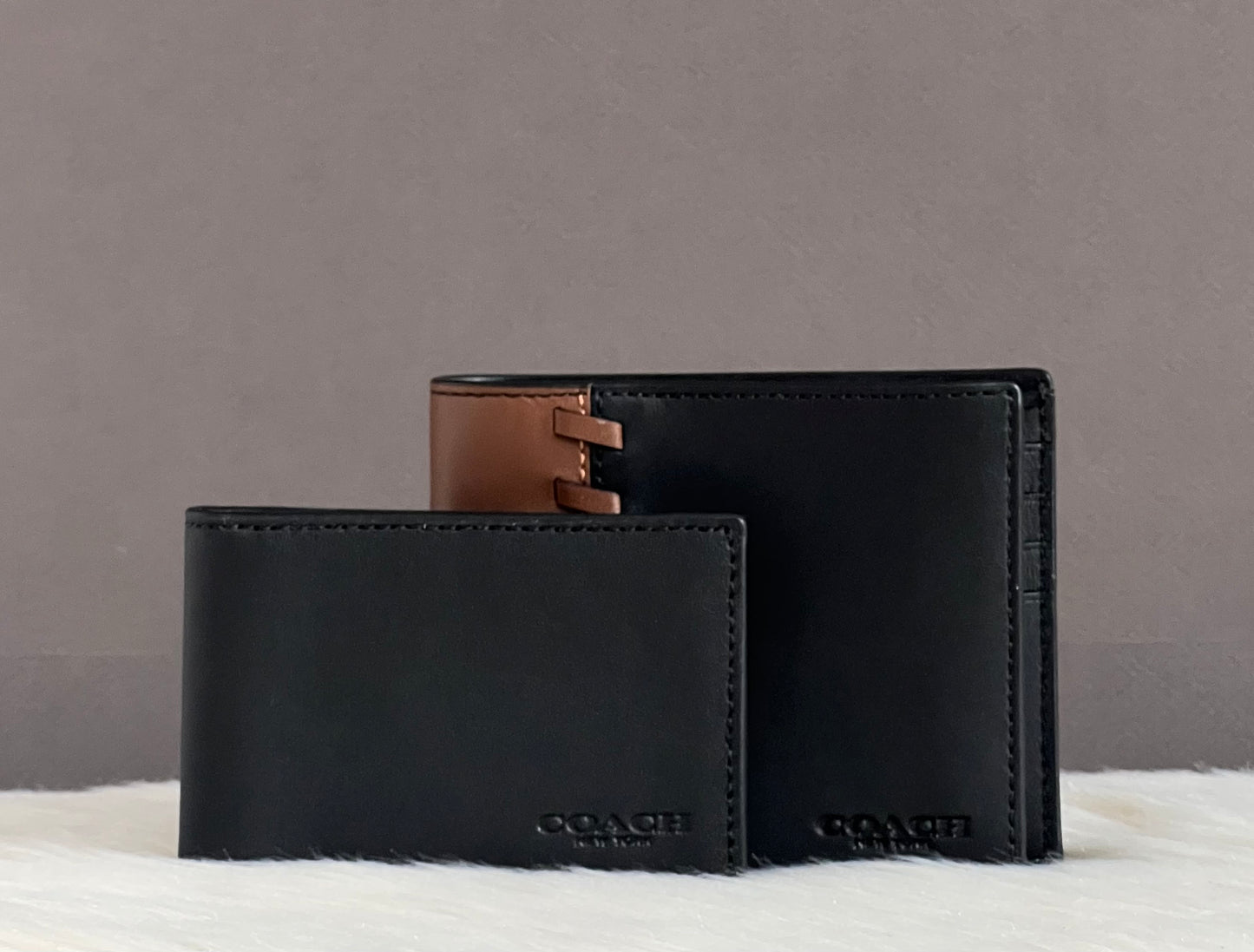 Coach Men’s 3-in-1 Wallet in Colorblock with Whipstitch