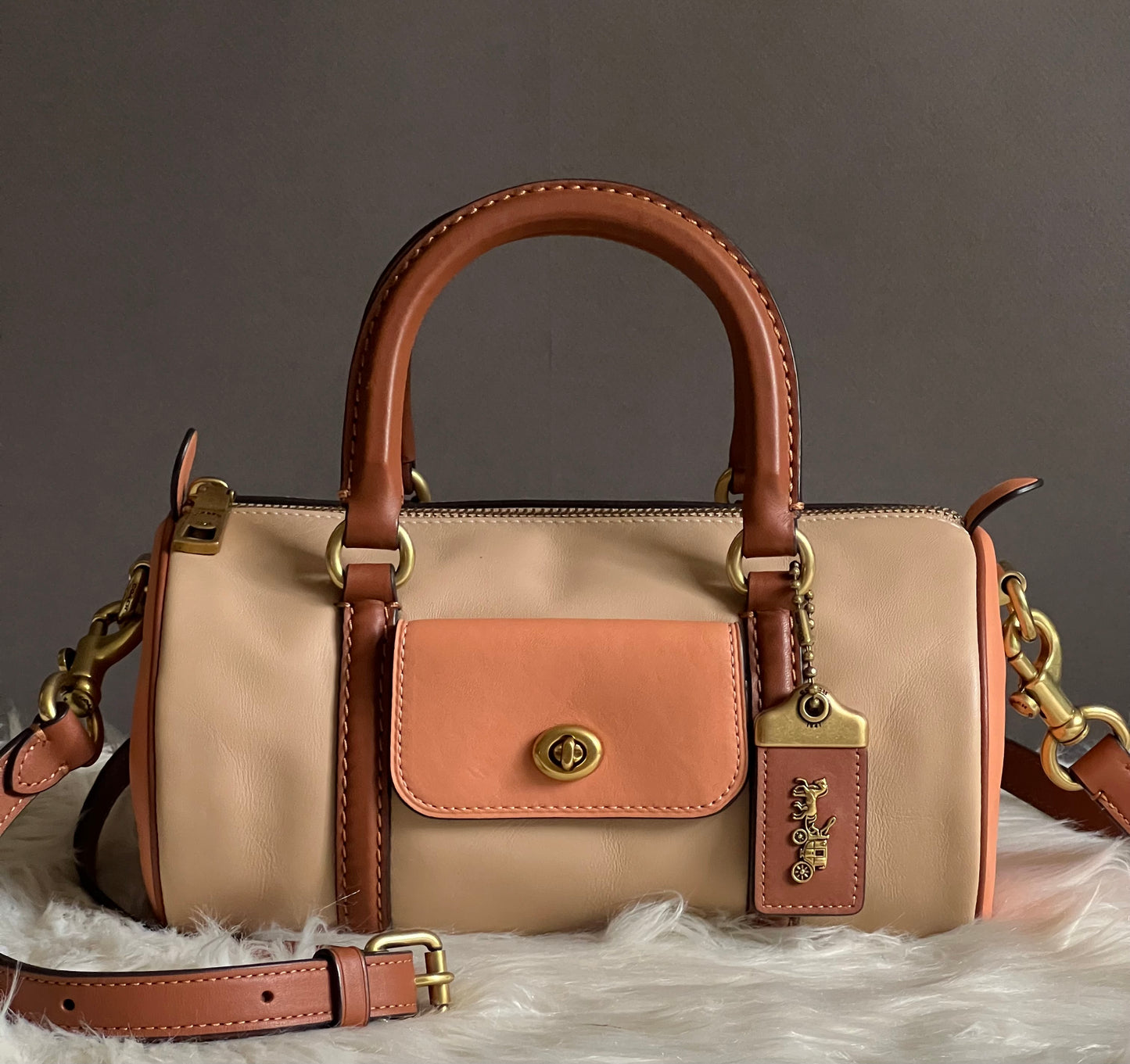 Coach Barrel Bag in Colorblock