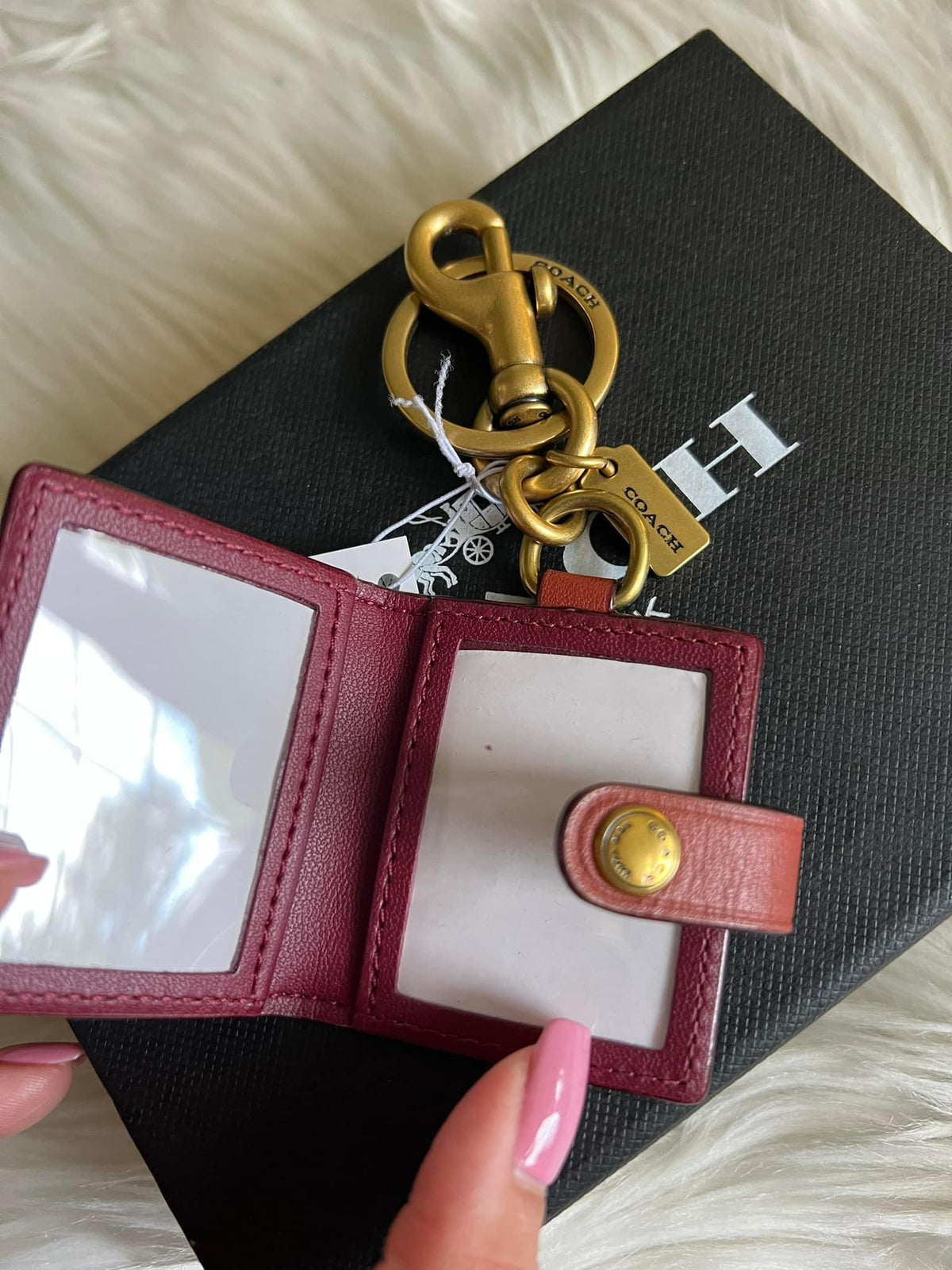 Photo Frame Keychain Coach Coach Picture Frame Bag Charm in Signature Canvas – Club de Mode