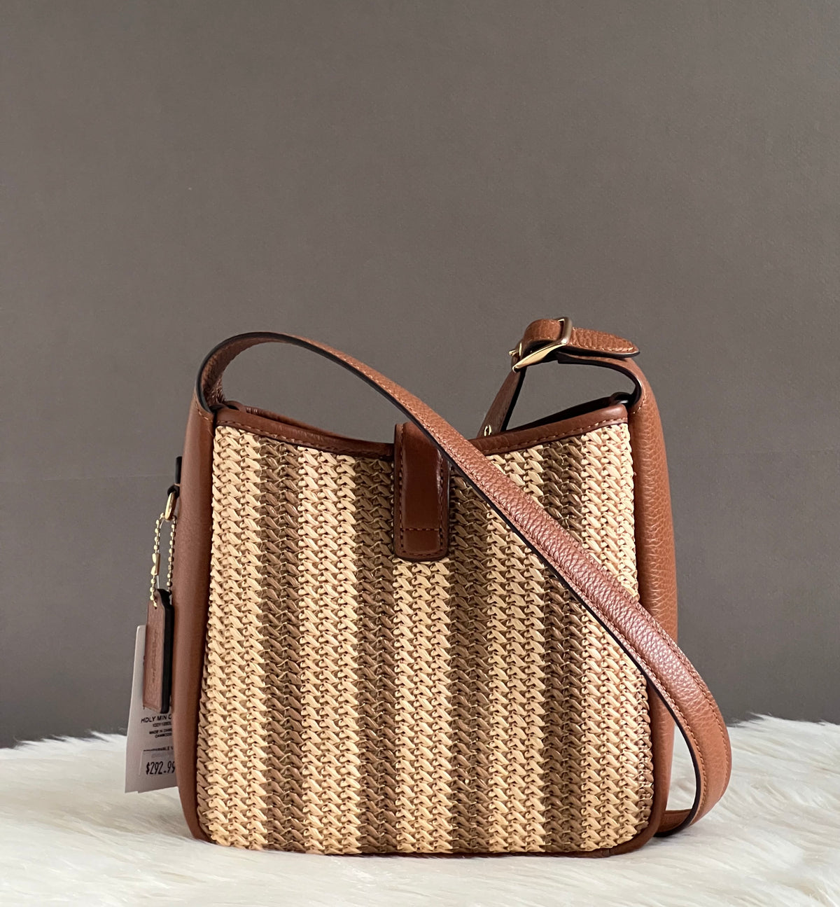 Coach Hadley Mini Crossbody Bag In Straw