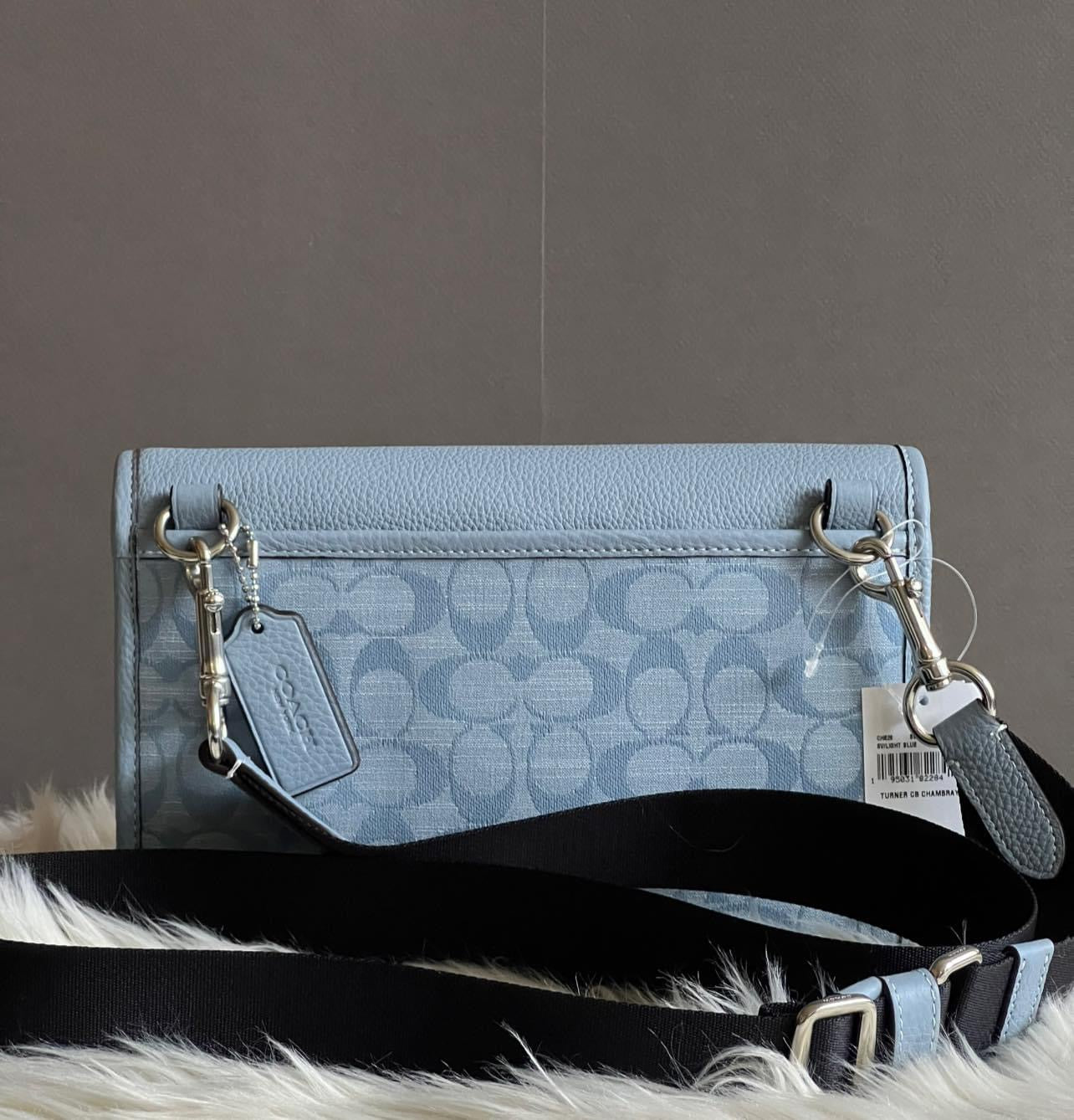 Coach Turner Flap Crossbody in Signature Chambray