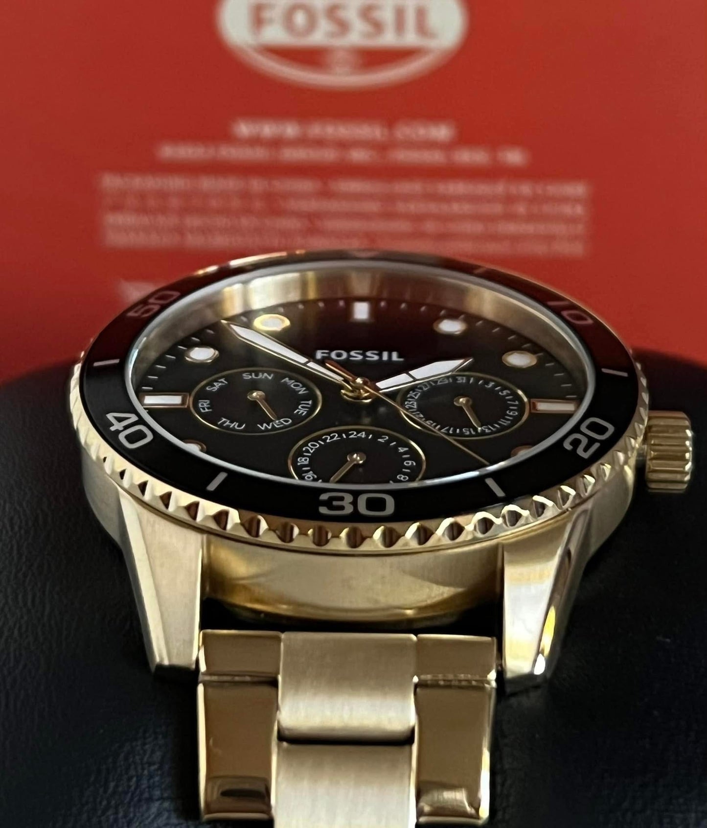 Fossil Women’s Multifunction Gold-Stainless Steel Watch Set