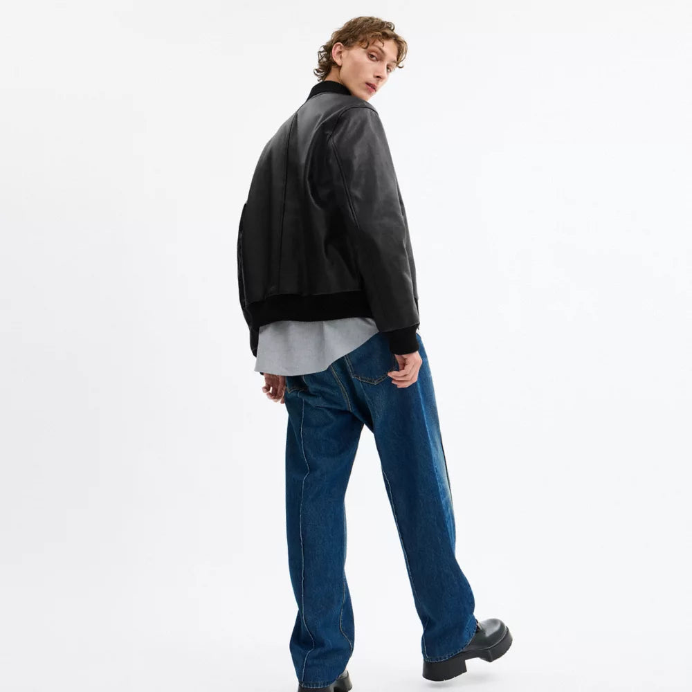 Coach Leather Varsity Jacket