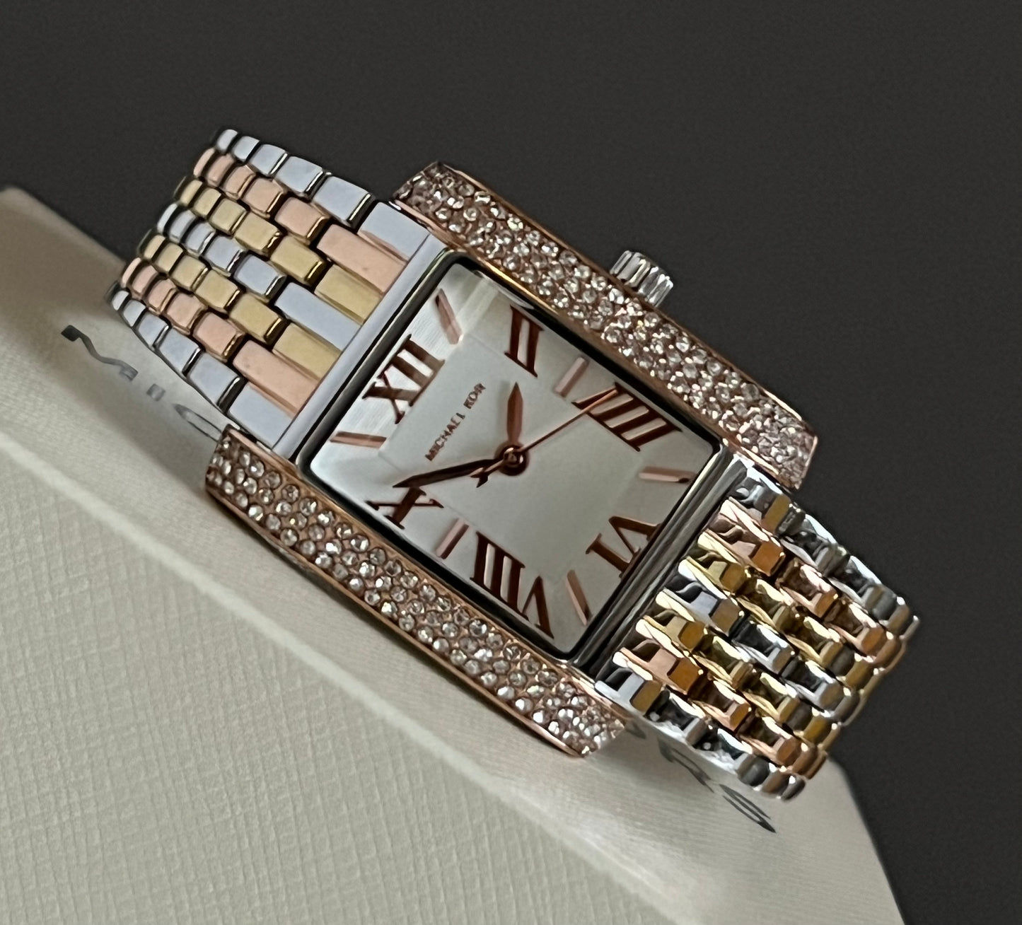 Michael Kors Women’s Emery Tri-Tone Stainless Watch