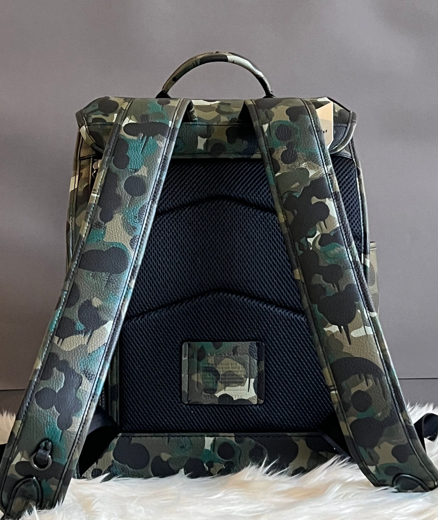 Coach League Flap Backpack in Signature Canvas with Camo Print