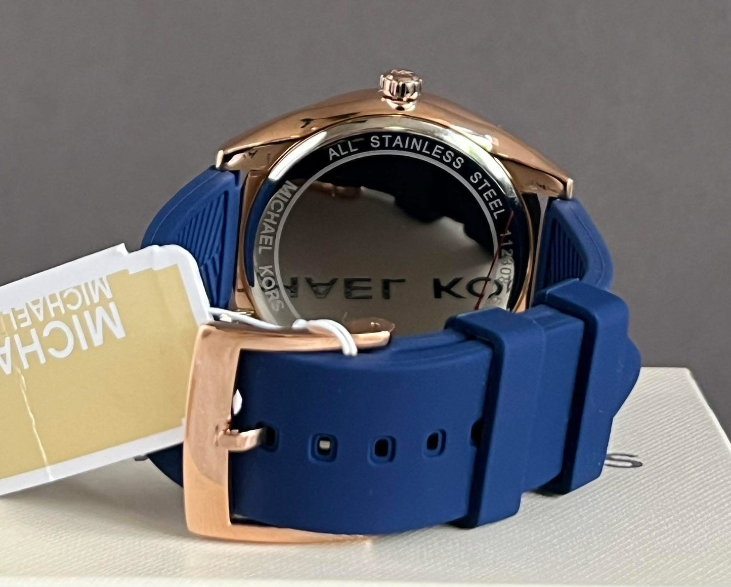 Michael Kors Women’s Janelle Three-Hand Navy Silicone Watch