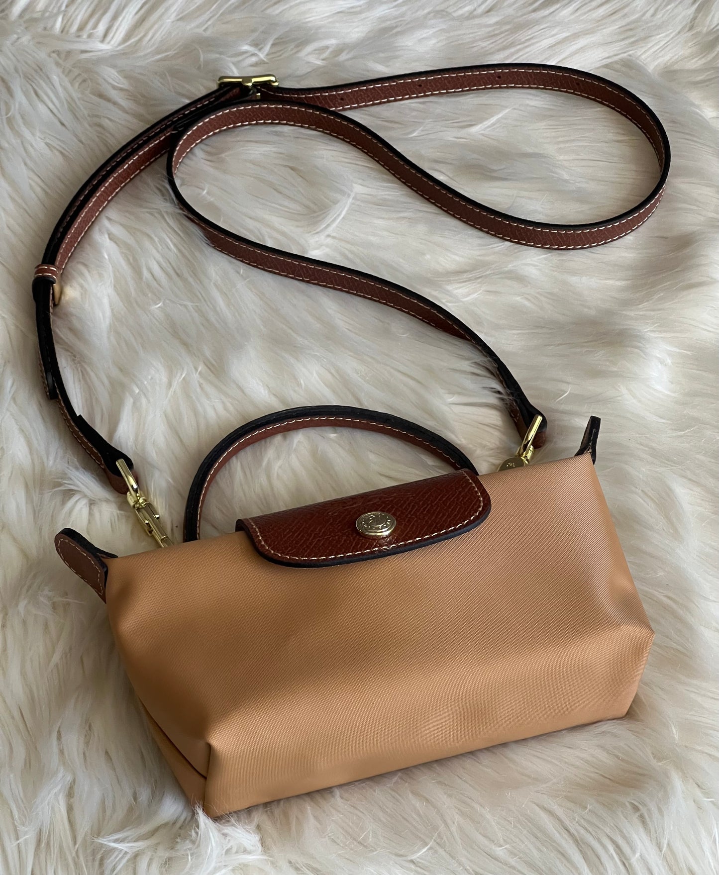 Longchamp XS Le Pliage Original Pouch with Strap