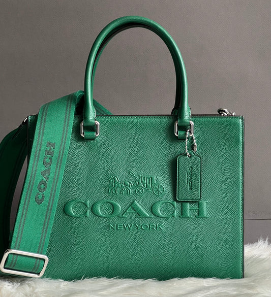 Coach Tote with Signature Canvas Detail