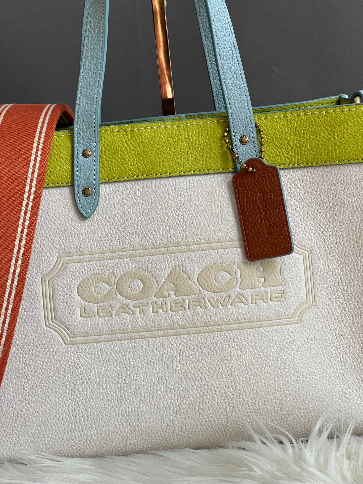 Coach Field Tote 30 in Colorblock with Coach Badge