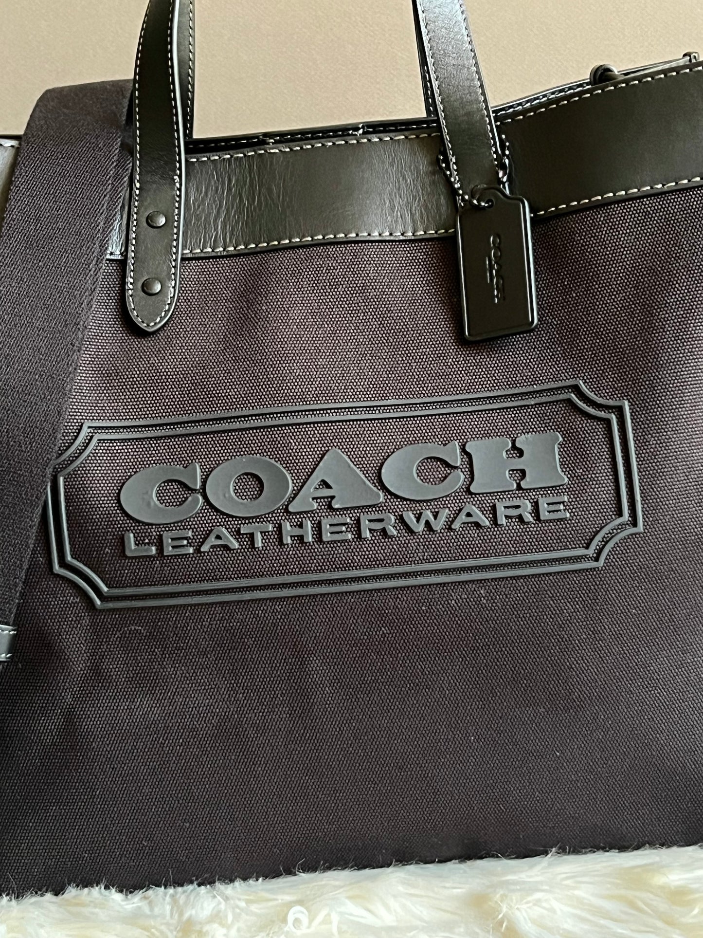 Coach Field Tote 40 with Coach Badge