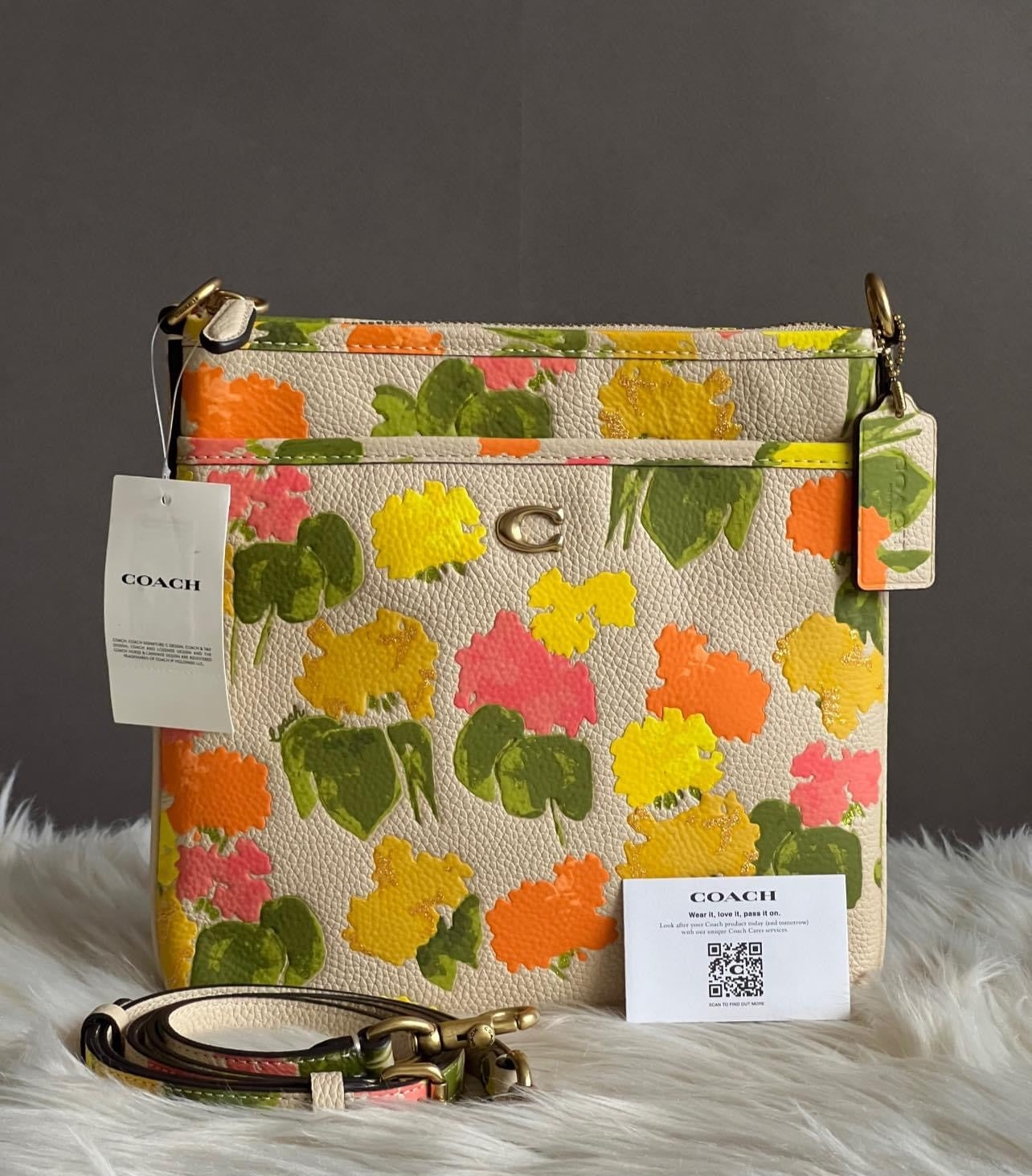 Coach Kitt Messenger Crossbody with Floral Print