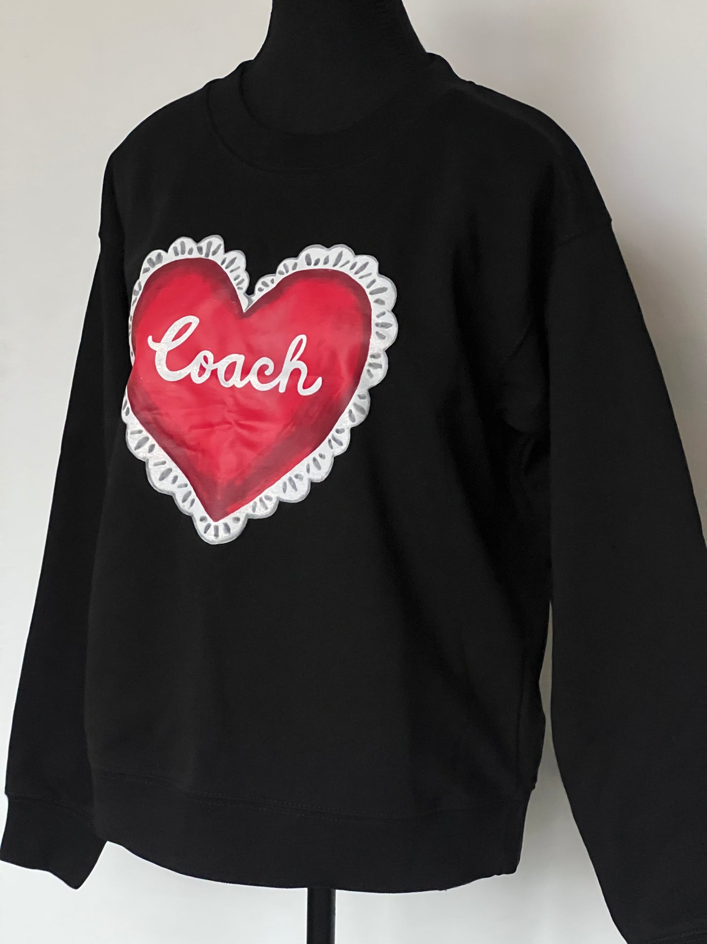 Coach Heart Crewneck Sweater