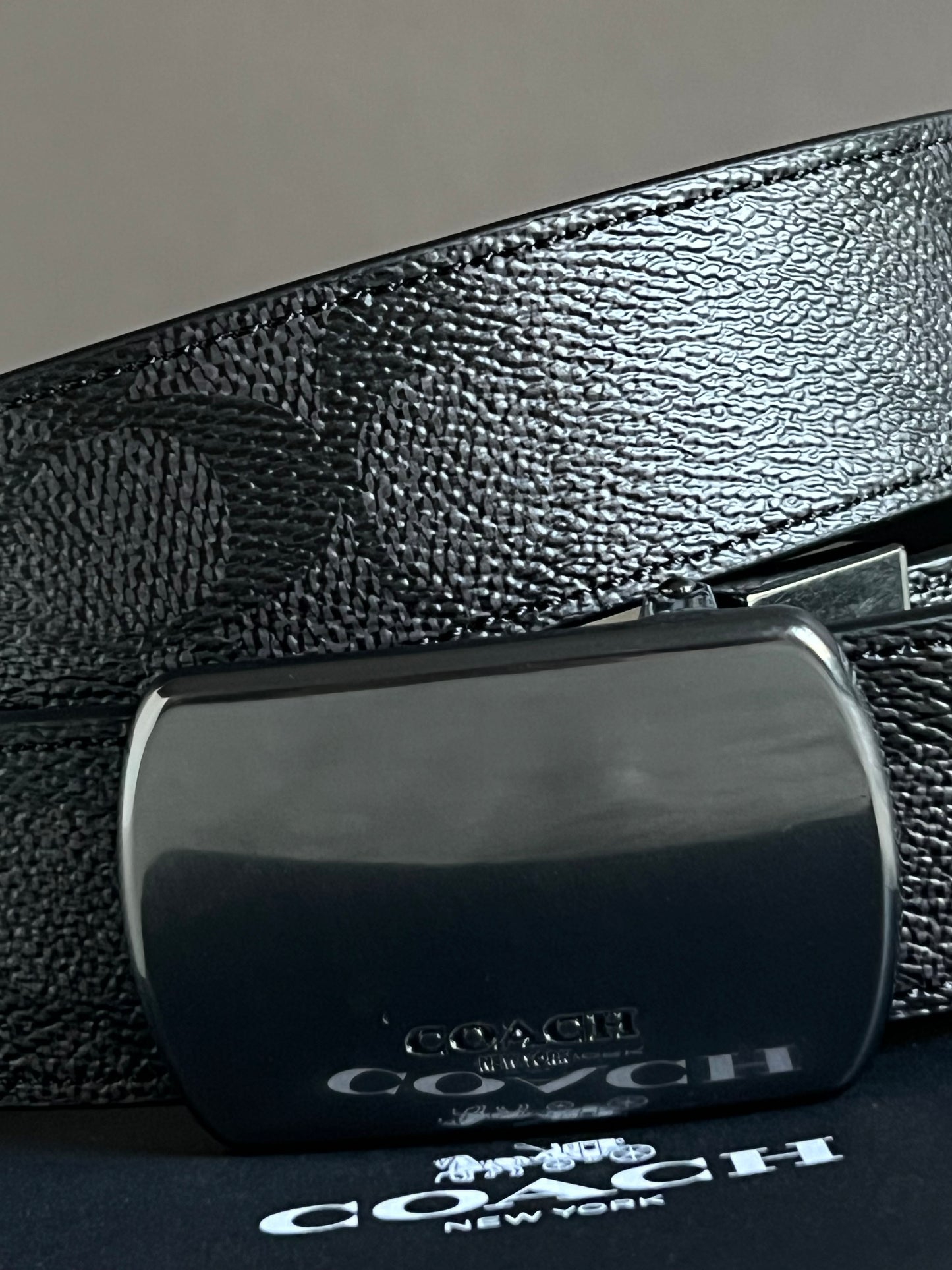 Plaque Buckle Cut To Size Reversible Belt