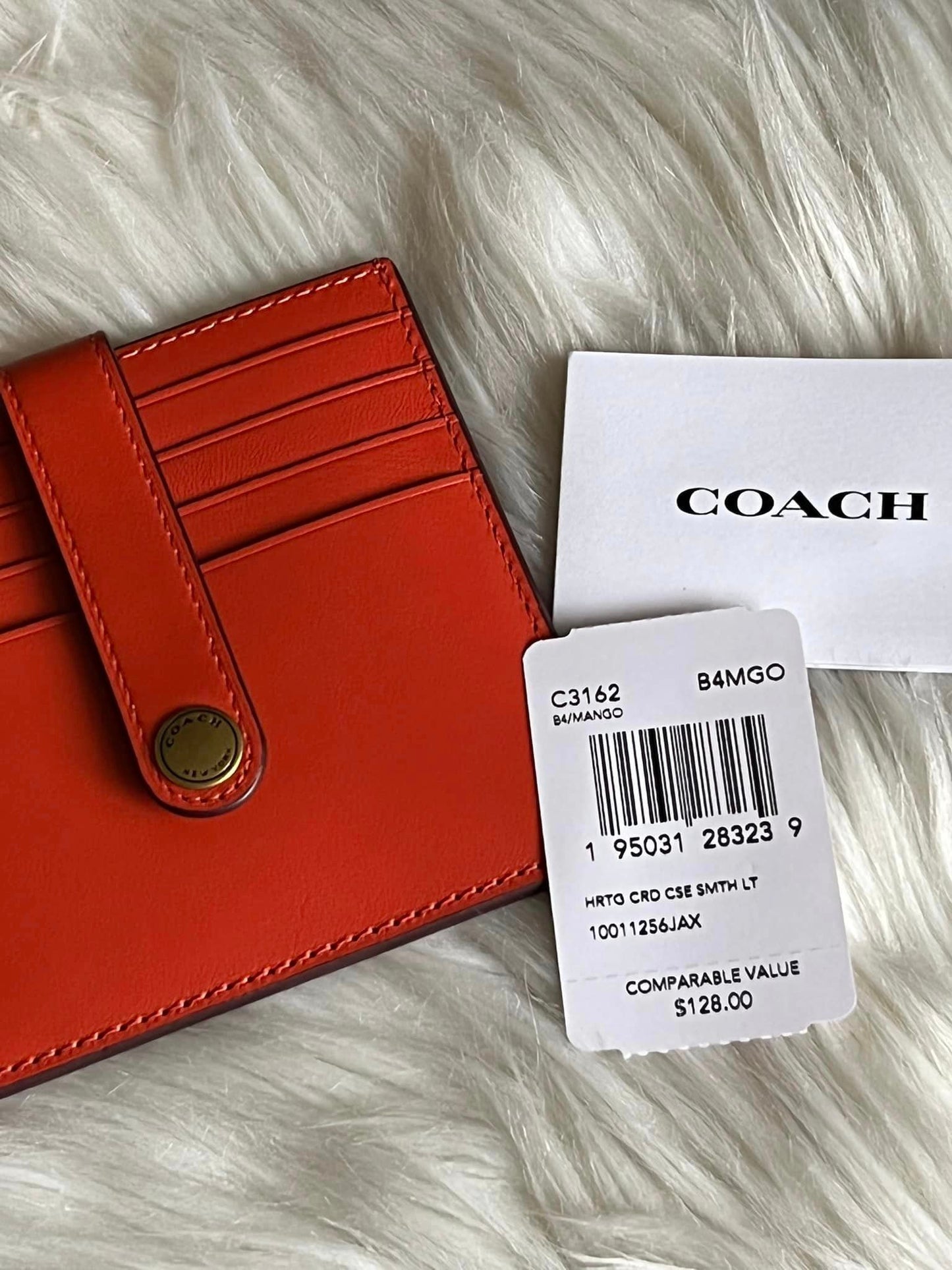 Coach Heritage Leather Card Case Wallet