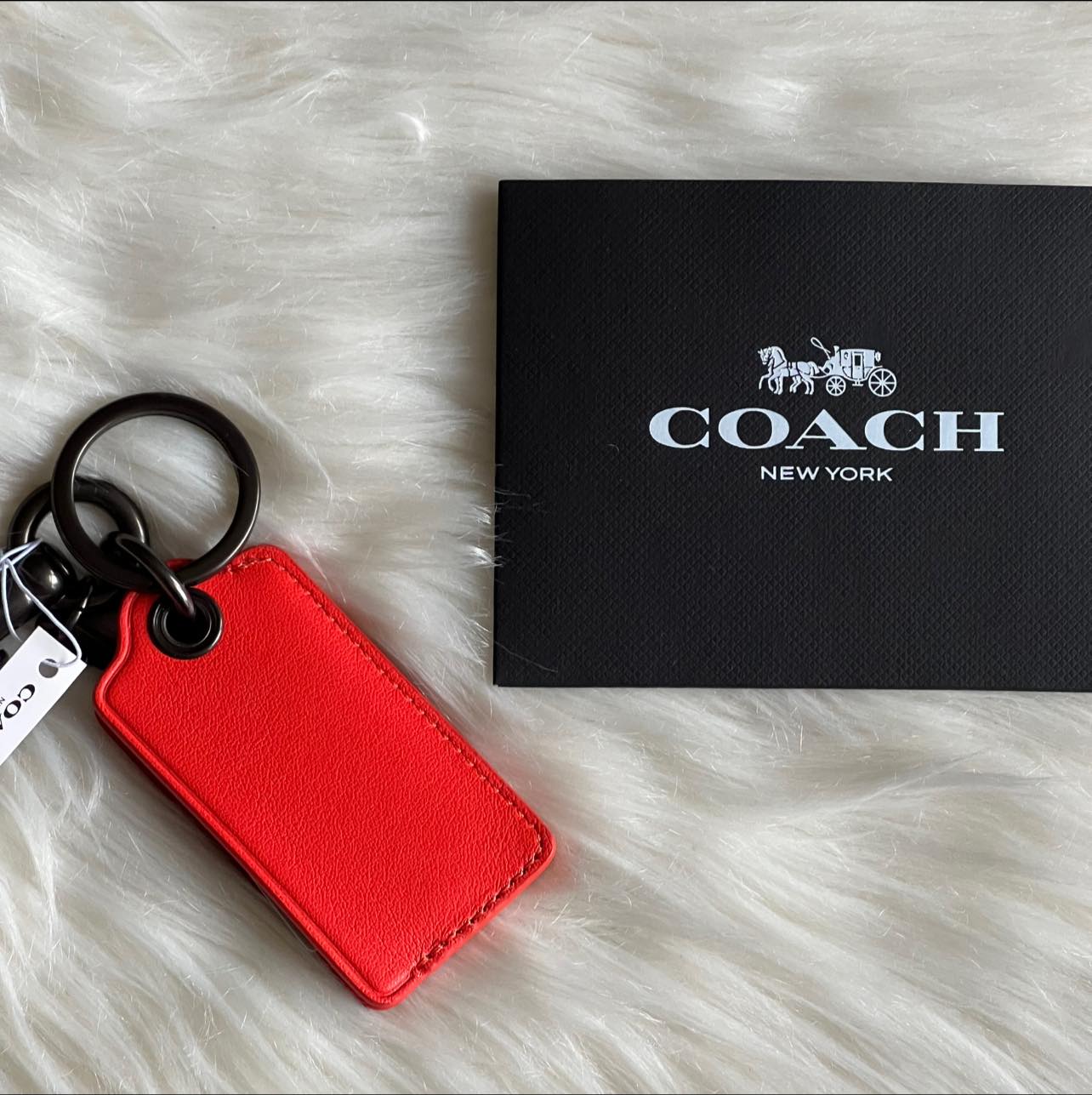 Coach Loop Key Fob with Coach Patch