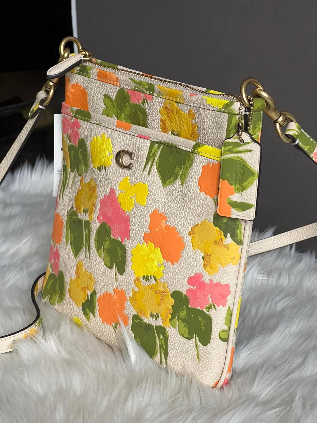 Coach Kitt Messenger Crossbody with Floral Print