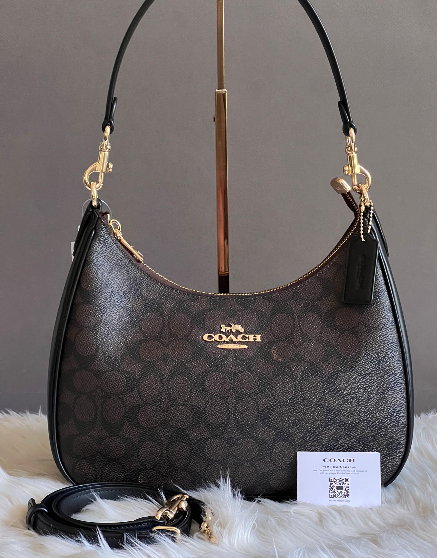 Coach Teri Hobo Bag in Signature Canvas