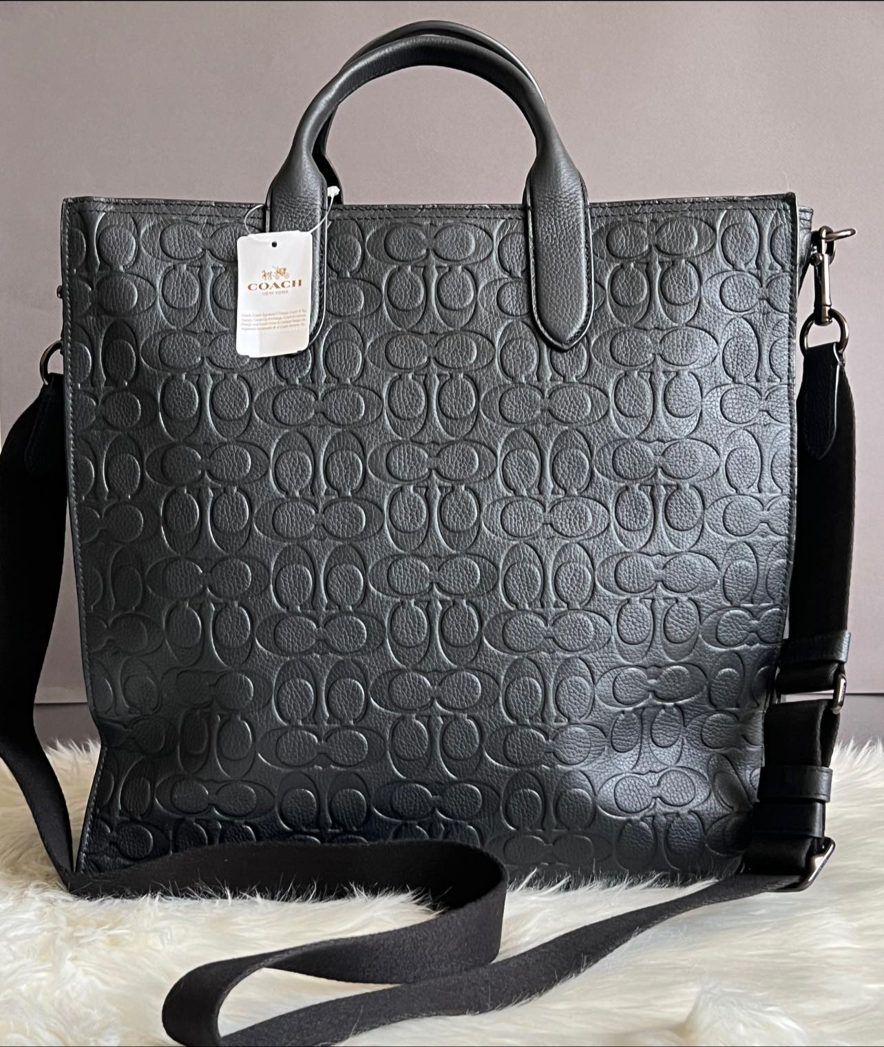 Coach Gotham Tall Tote in Signature Leather