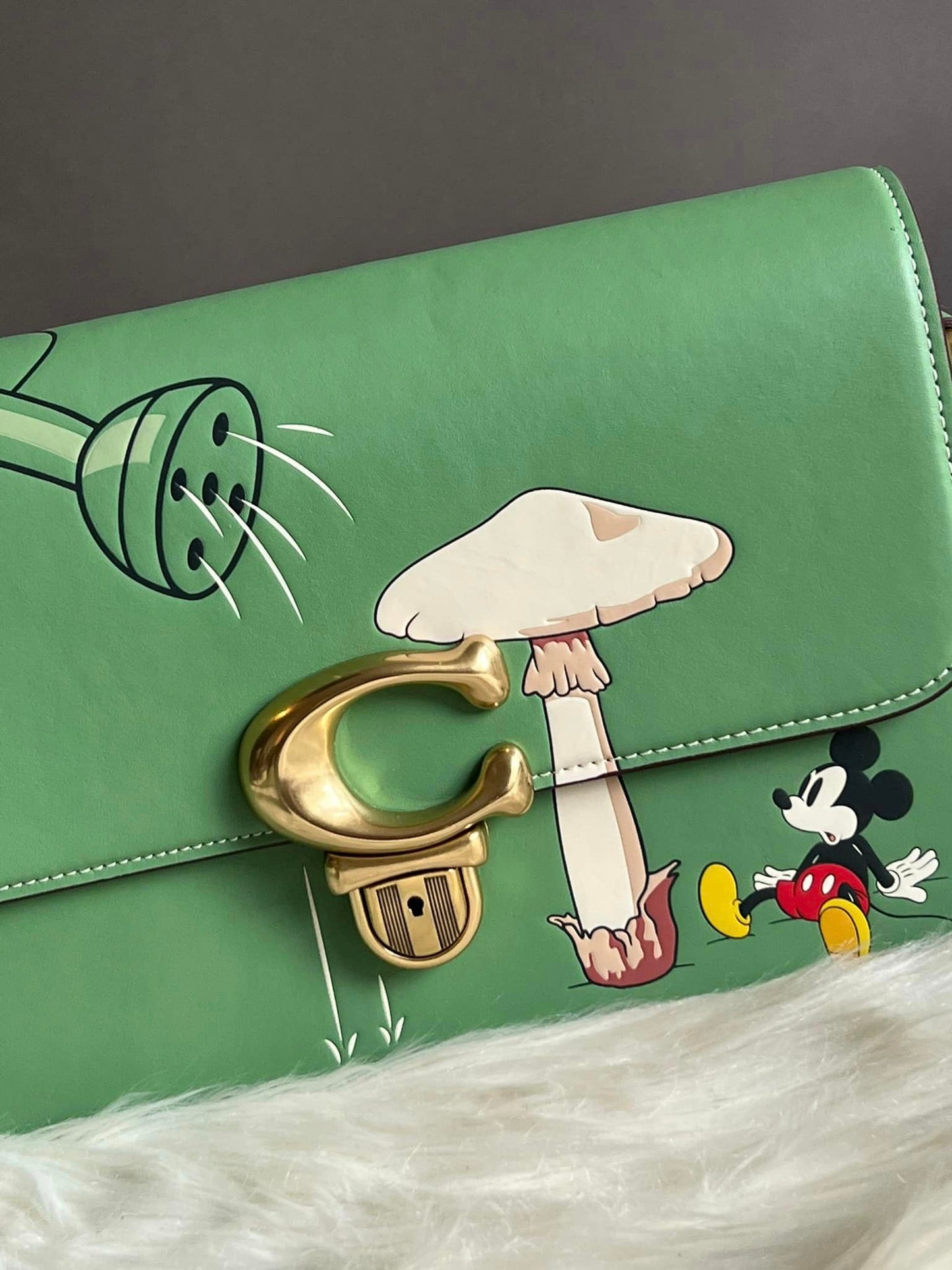 Disney X Coach Studio Shoulder Bag with Mickey Mouse and Watering Can