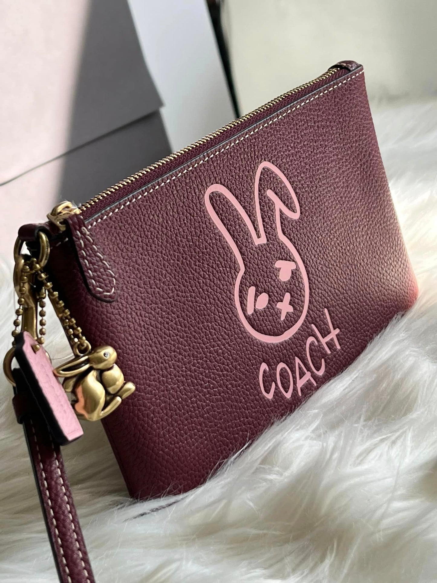 Coach Lunar New Year Small Wristlet with Rabbit