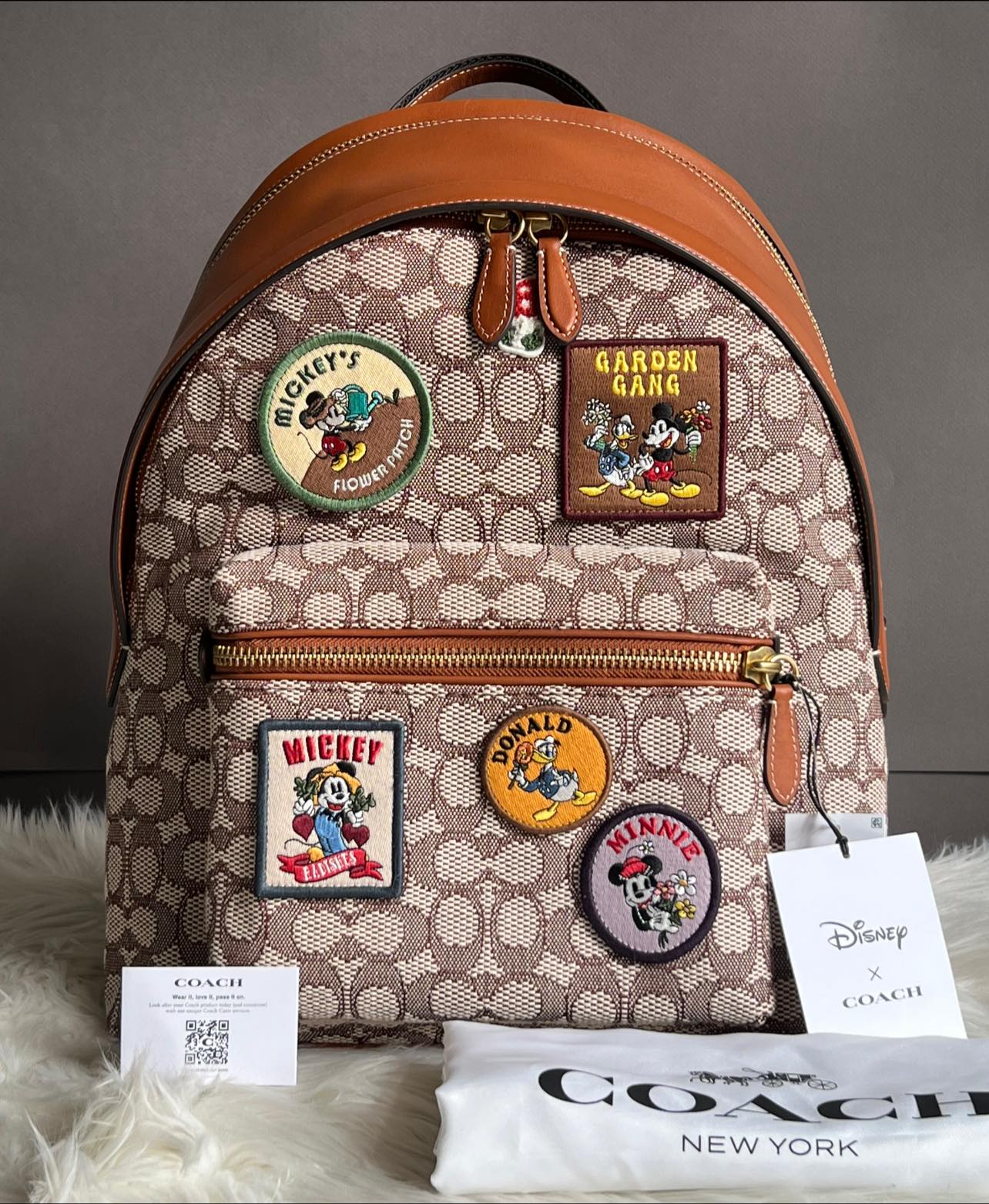 Disney X Coach Charter Backpack in Signature Textile Jacquard with