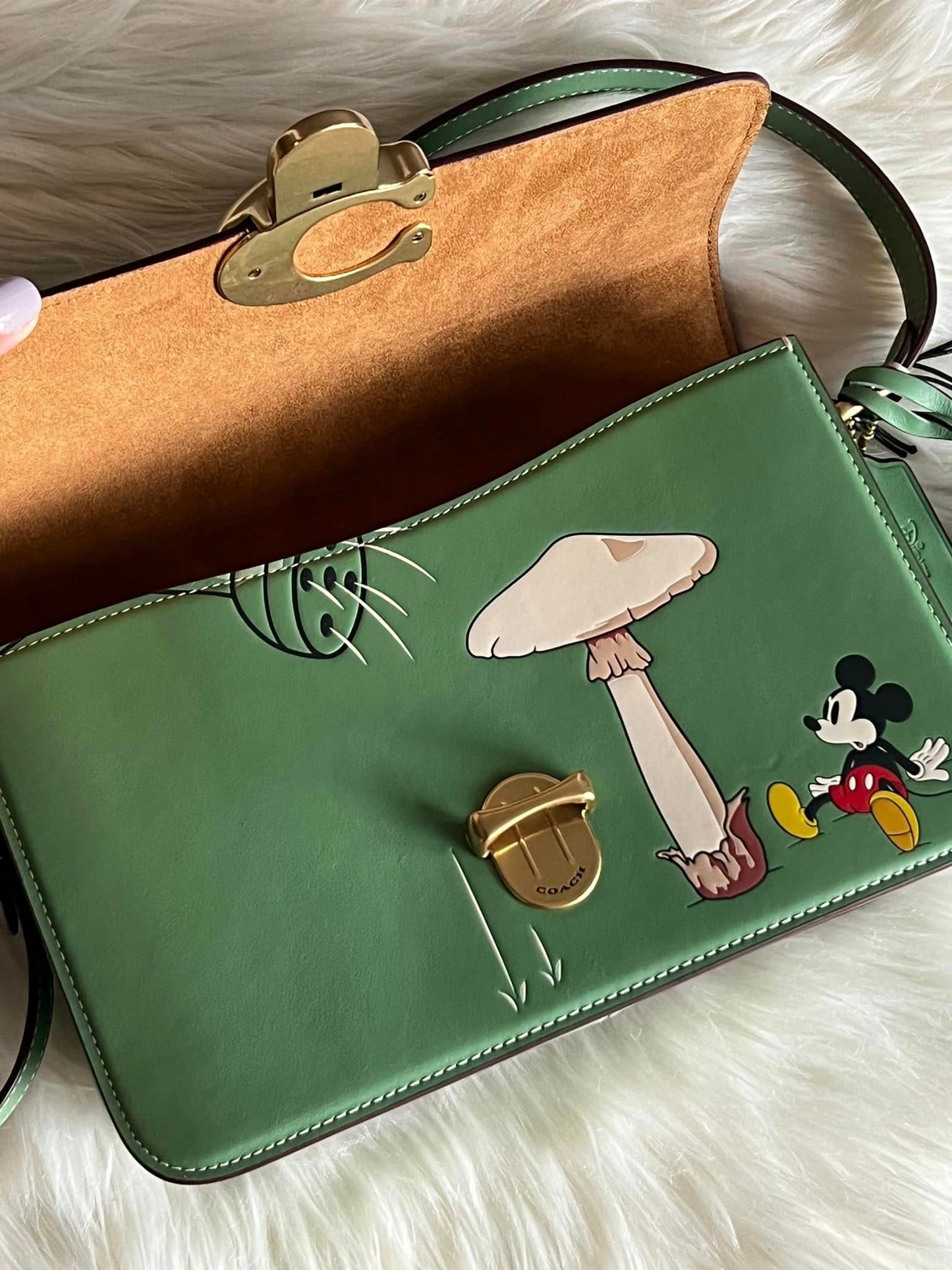 Disney X Coach Studio Shoulder Bag with Mickey Mouse and Watering Can