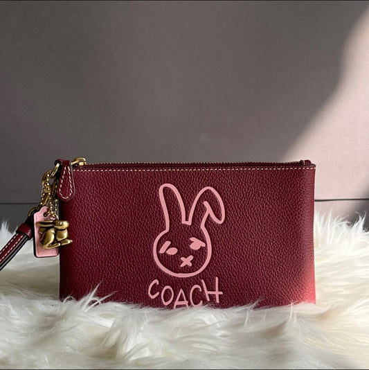 Coach Lunar New Year Small Wristlet with Rabbit