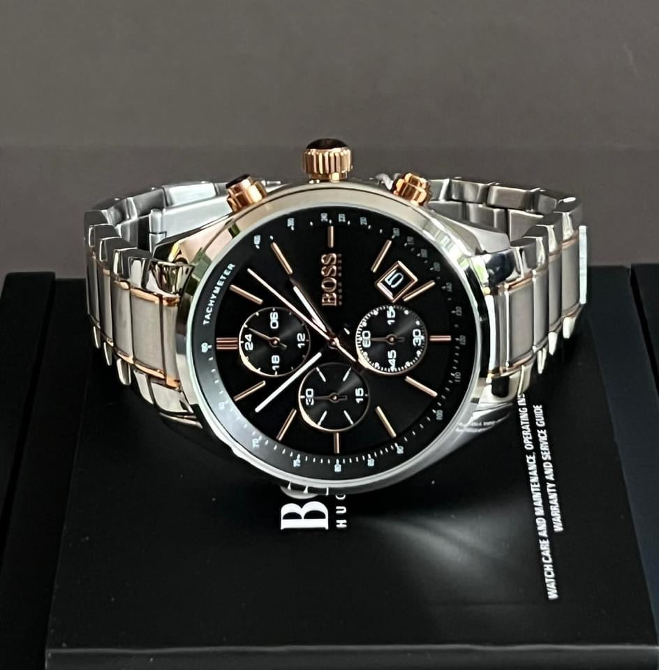 Hugo Boss Men’s Grand Prix Black Dial Chronograph Watch