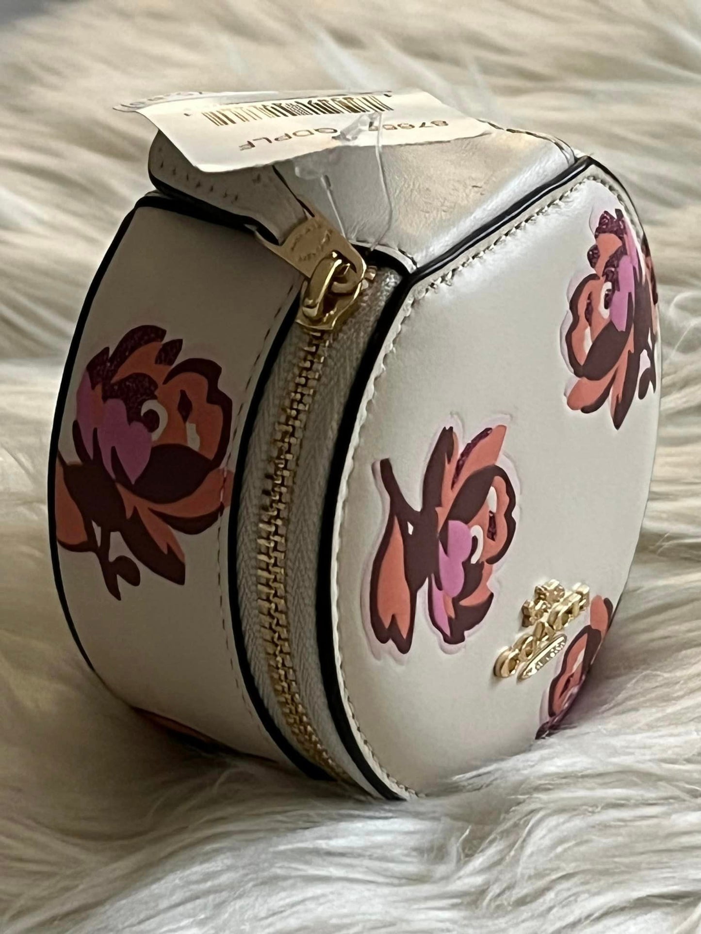 Coach Round Jewelry Case with Floral Print