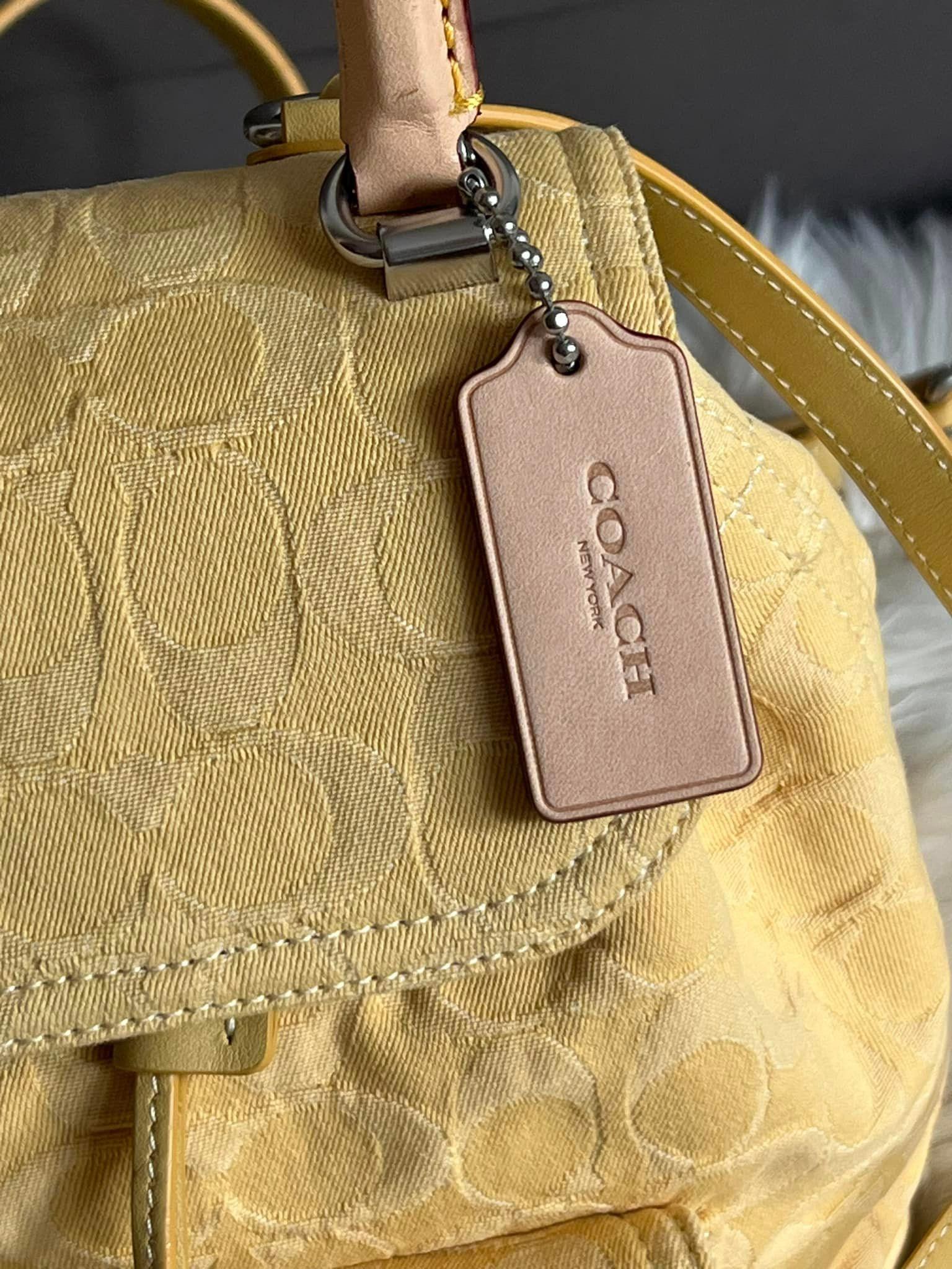 coach denim riya backpack Coach Riya Backpack 21 in Signature Denim – Club de Mode