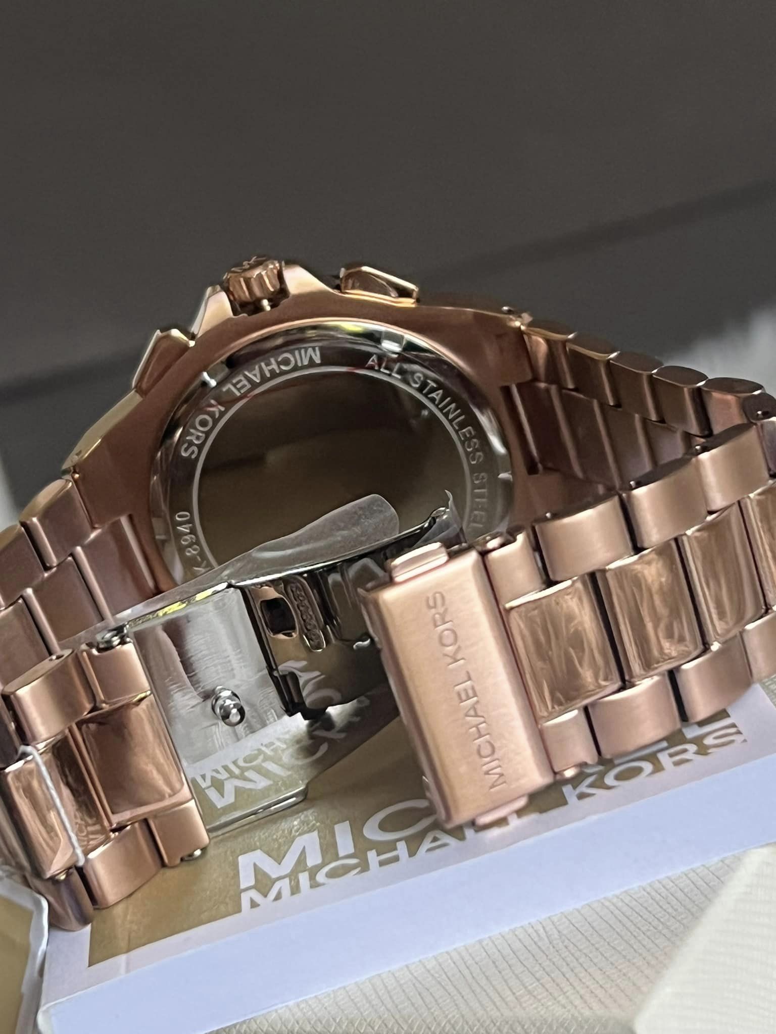 Michael Kors Men's Lennox Chronograph Rose Gold-Tone Stainless Steel W –  Club de Mode