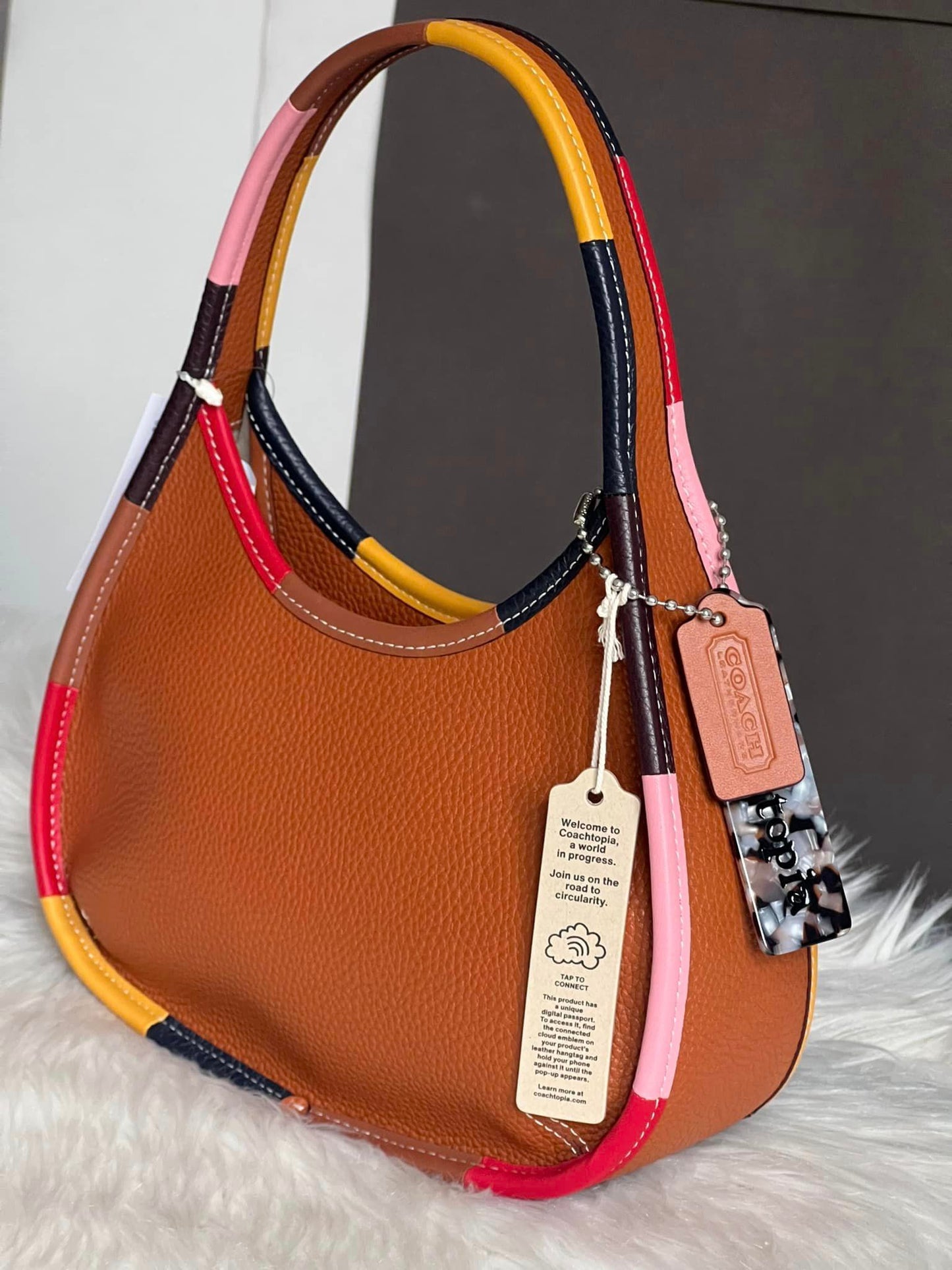 Coach Ergo Shoulder Bag in Coachtopia Leather with Upcrafted Scrap Binding