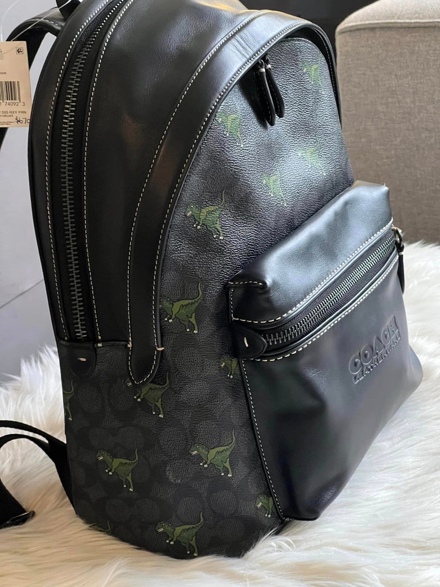 Coach Charter Backpack In Signature Canvas with Rexy Print