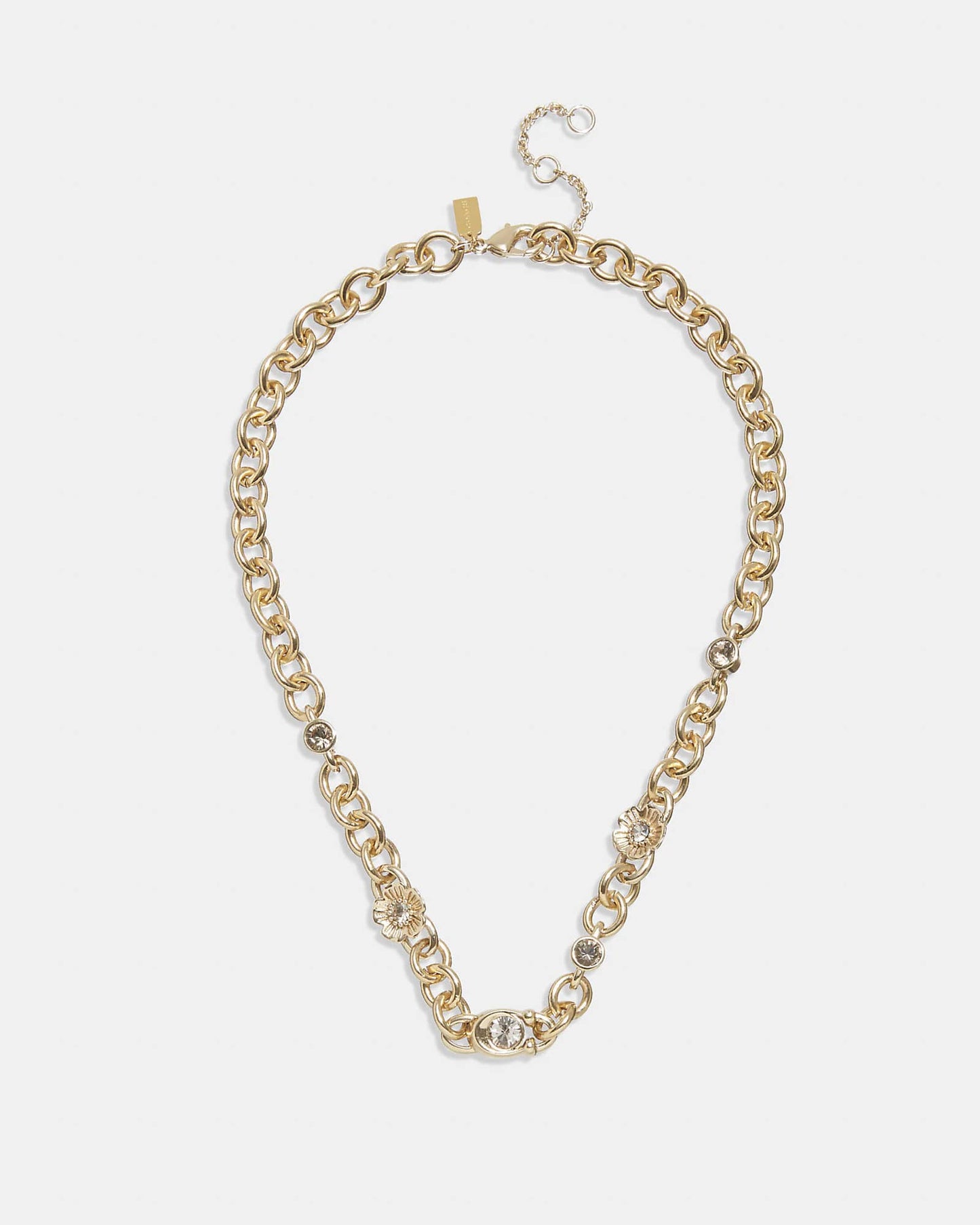 Coach Signature and Stone Chain Necklace