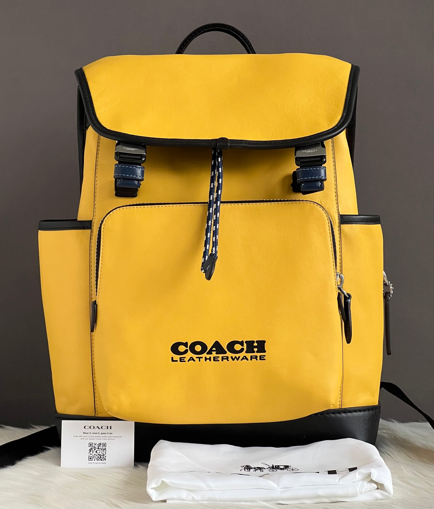 Coach League Flap Backpack in Colorblock