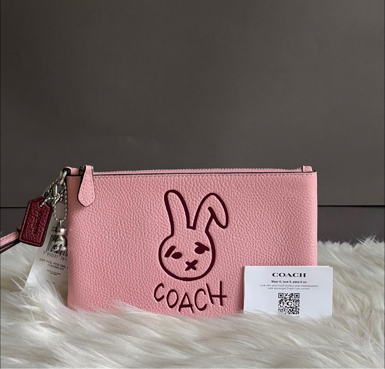 Coach Lunar New Year Small Wristlet with Rabbit