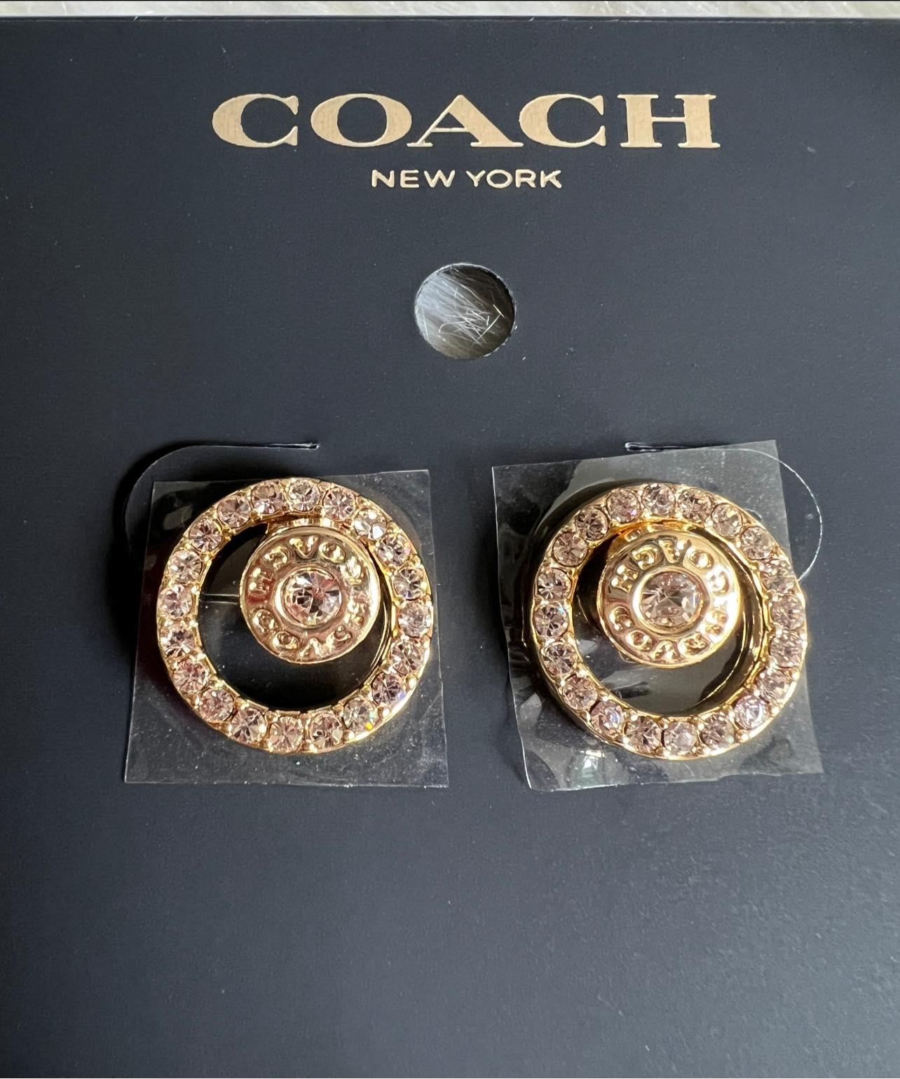 Coach Open Circle Halo Stud Earrings