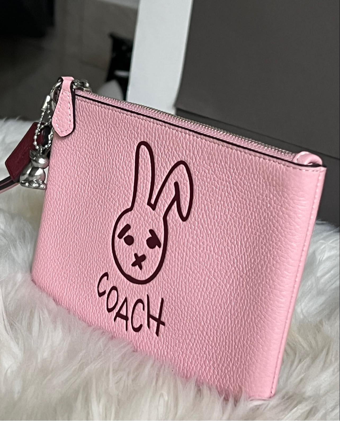 COACH®  Lunar New Year Small Wristlet With Rabbit