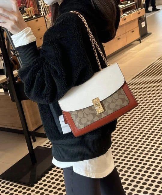 Coach Lane Shoulder Bag in Colorblock Signature Canvas