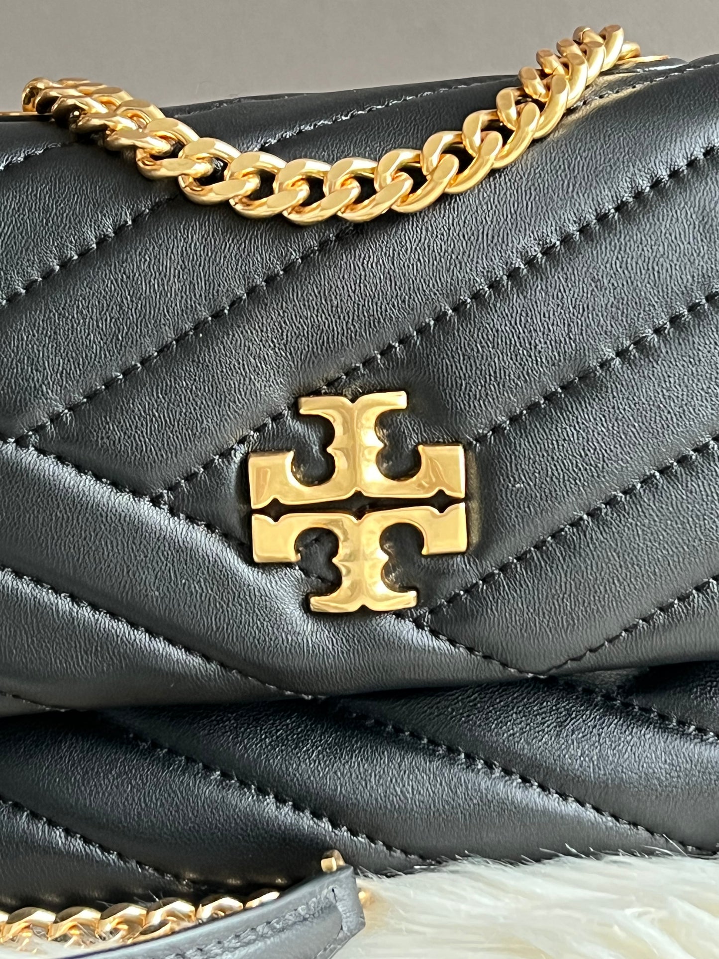 Tory Burch Small Chevron Pleated Convertible Shoulder Bag