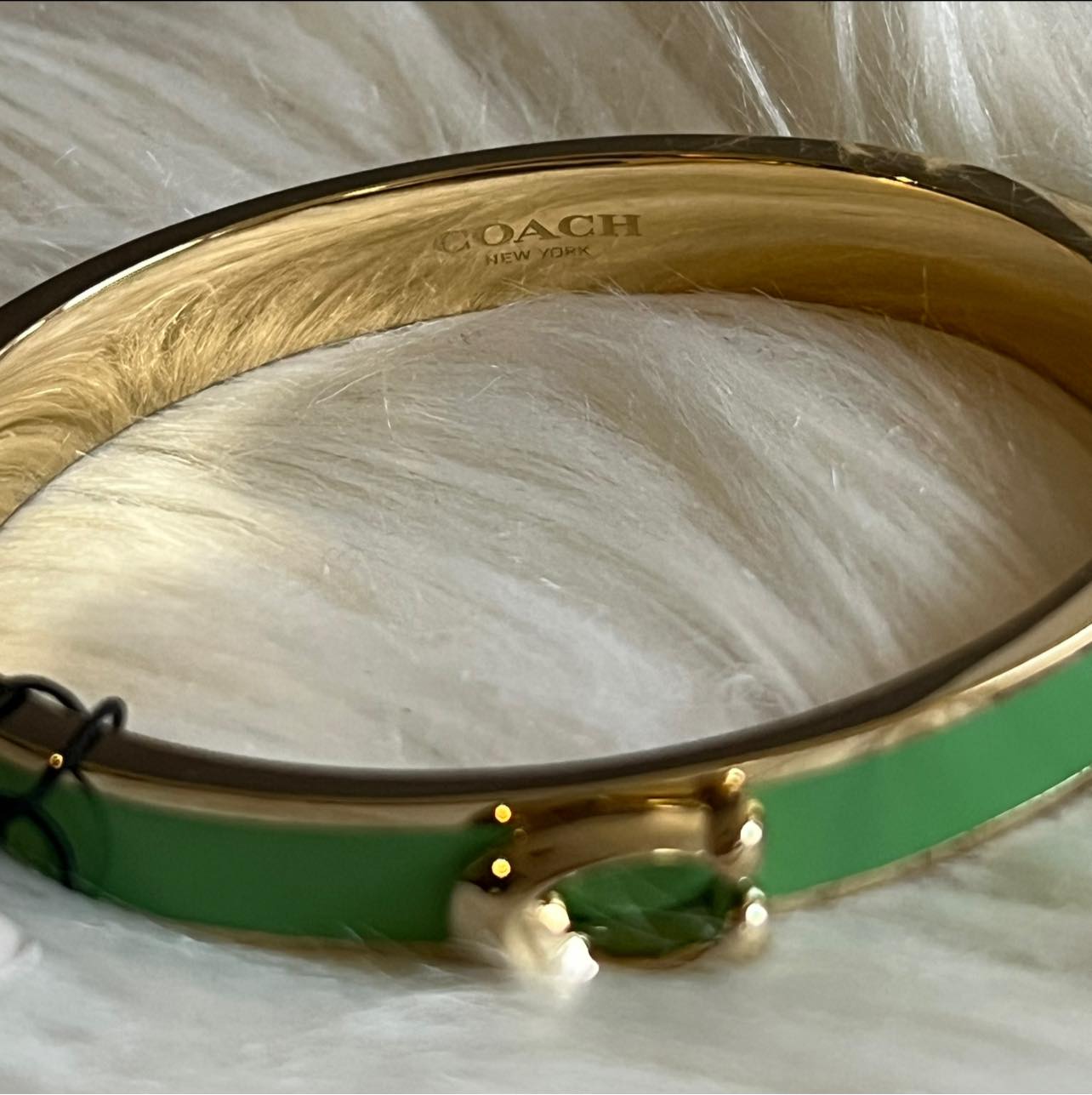 Coach Signature Push Hinged Bangle