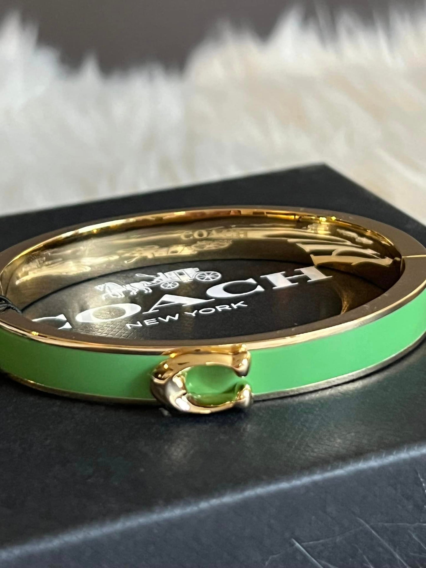 Coach Signature Push Hinged Bangle