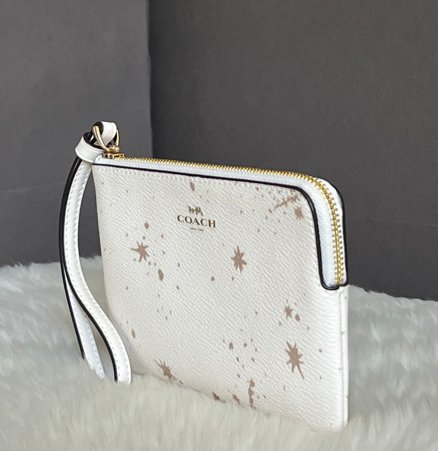 Coach Corner Zip Wrislet With Star Print
