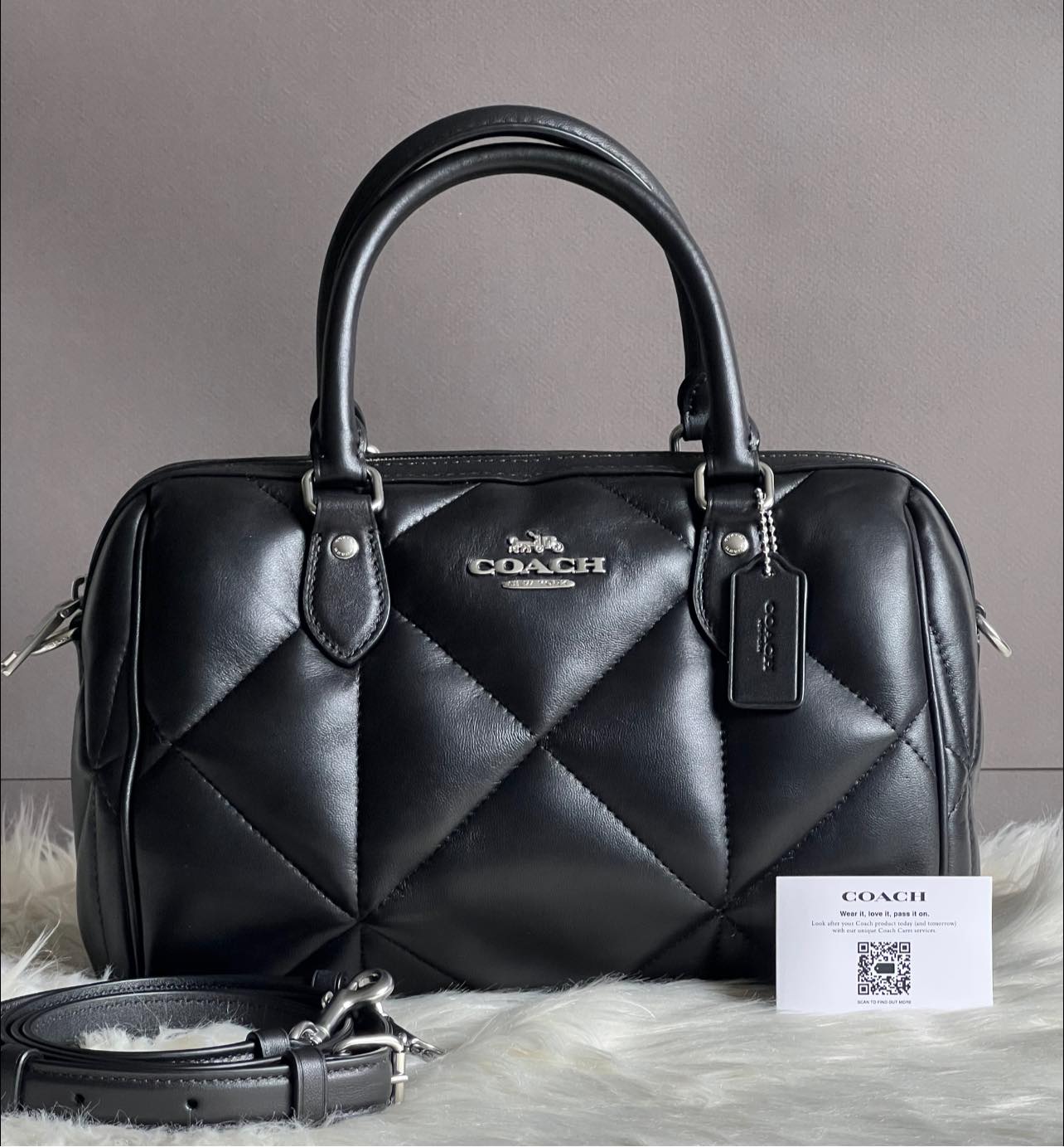 Coach Rowan Satchel with Puffy Diamond Quilting