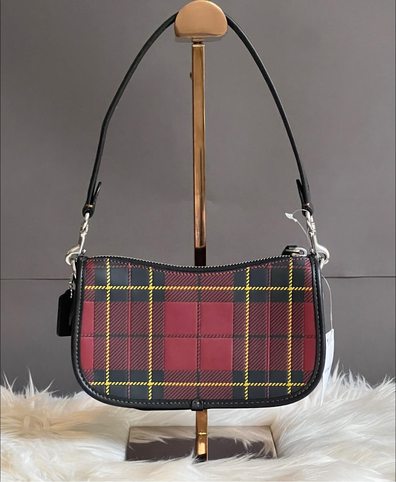 Coach Swinger 20 with Plaid Print